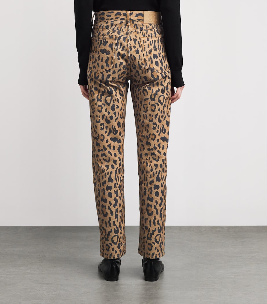 Simba Leopard Print High-Rise Jeans F000 CAMEL Image 4