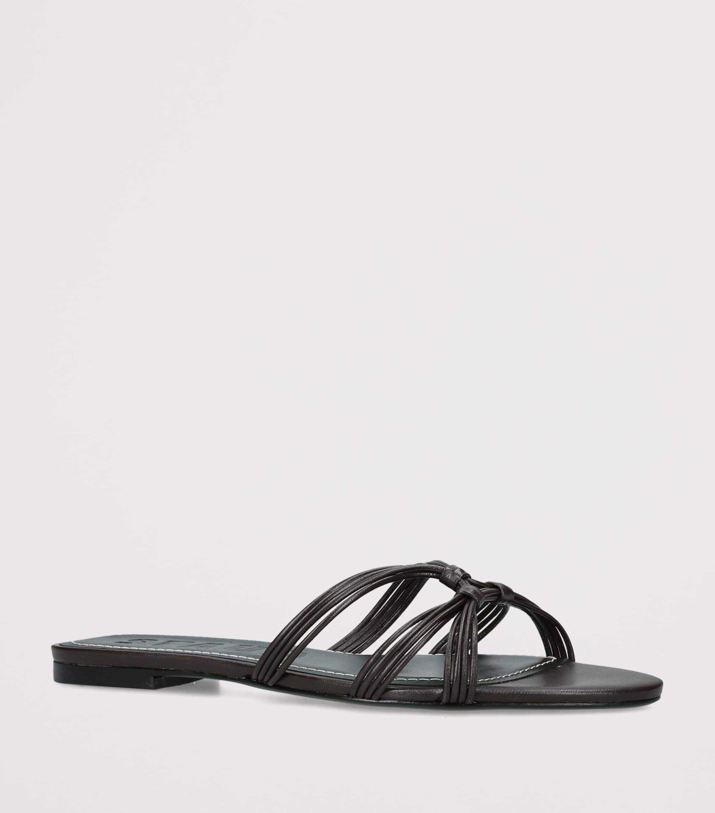 STAUD Leather Carrie Sandals Brown Image 2