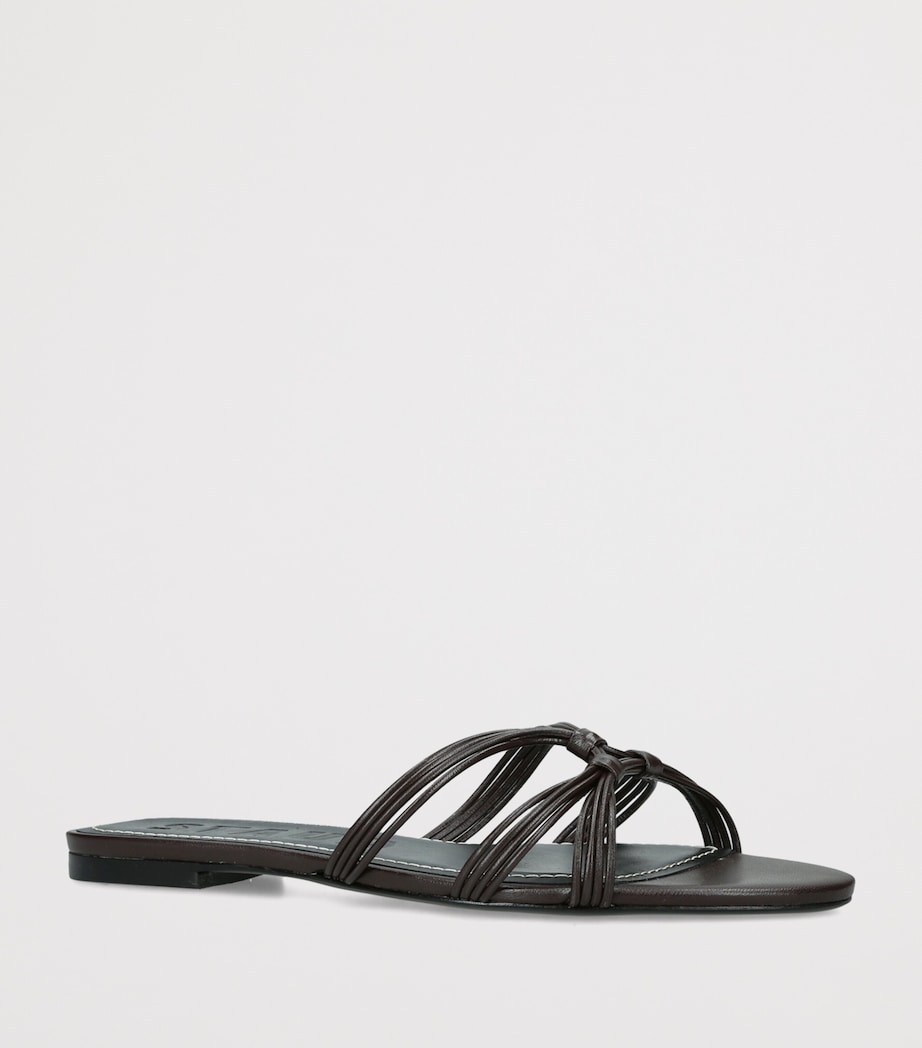 STAUD Leather Carrie Sandals Brown Image 2