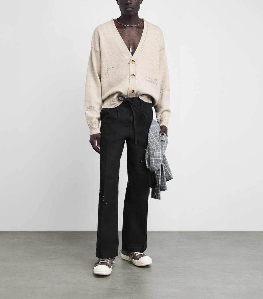 Wool-Blend Renegade Cardigan GREIGE Image 2