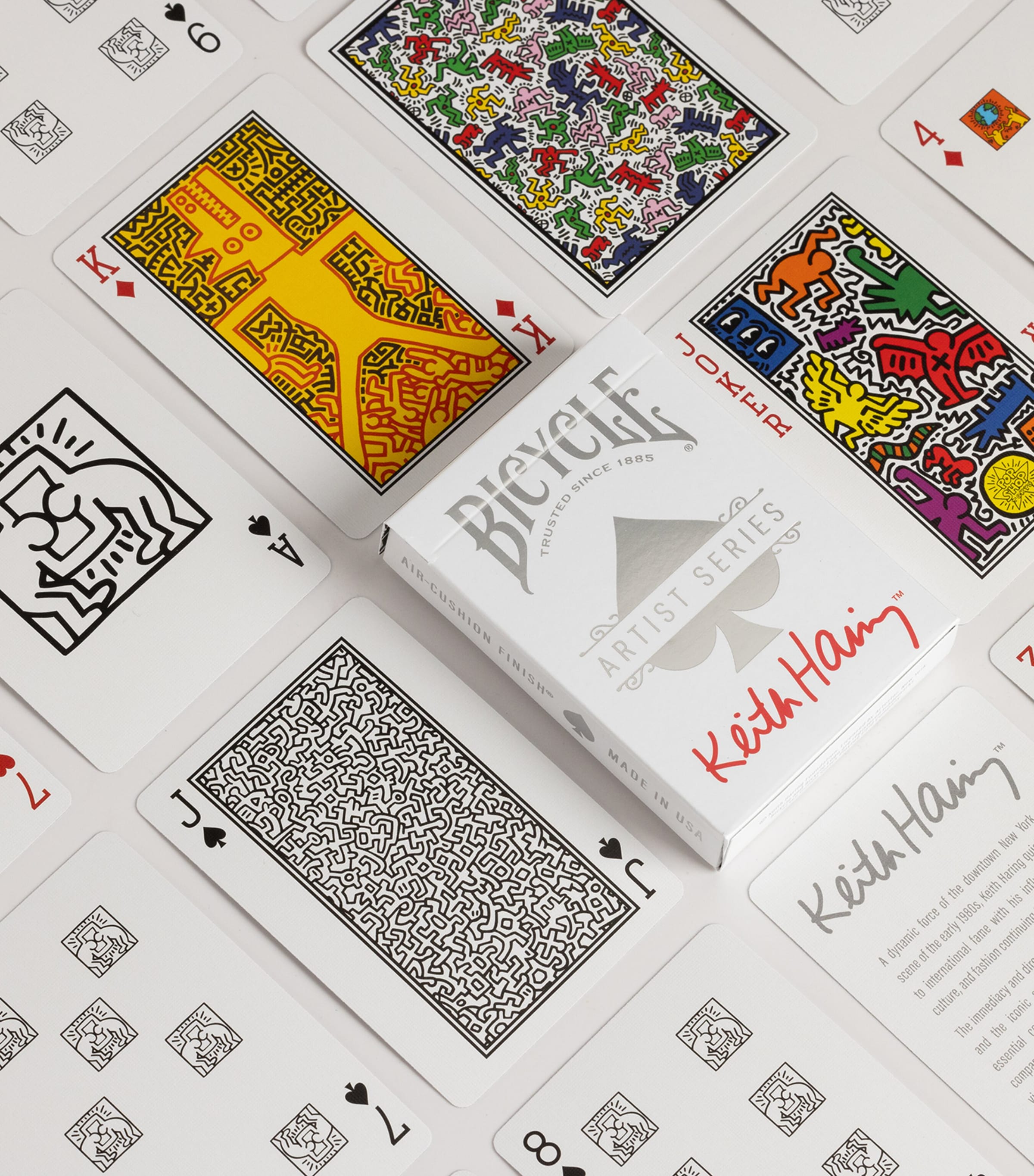 BICYCLE Artist Series Keith Haring Playing Cards White Image 3