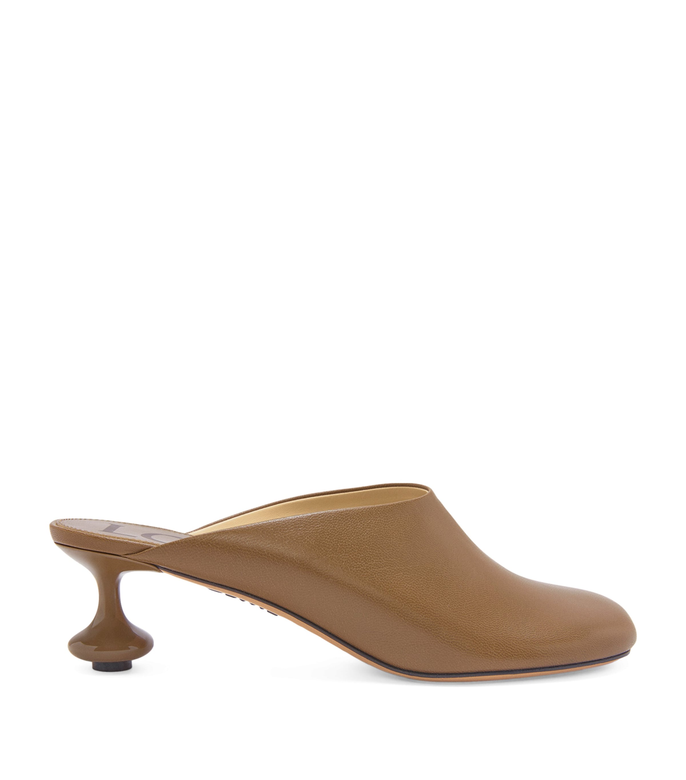 Loewe Toy Leather Drop Stiletto Mules In Beige