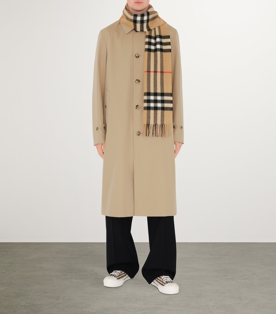 Burberry Cashmere Check Scarf Archive Beige Image 5
