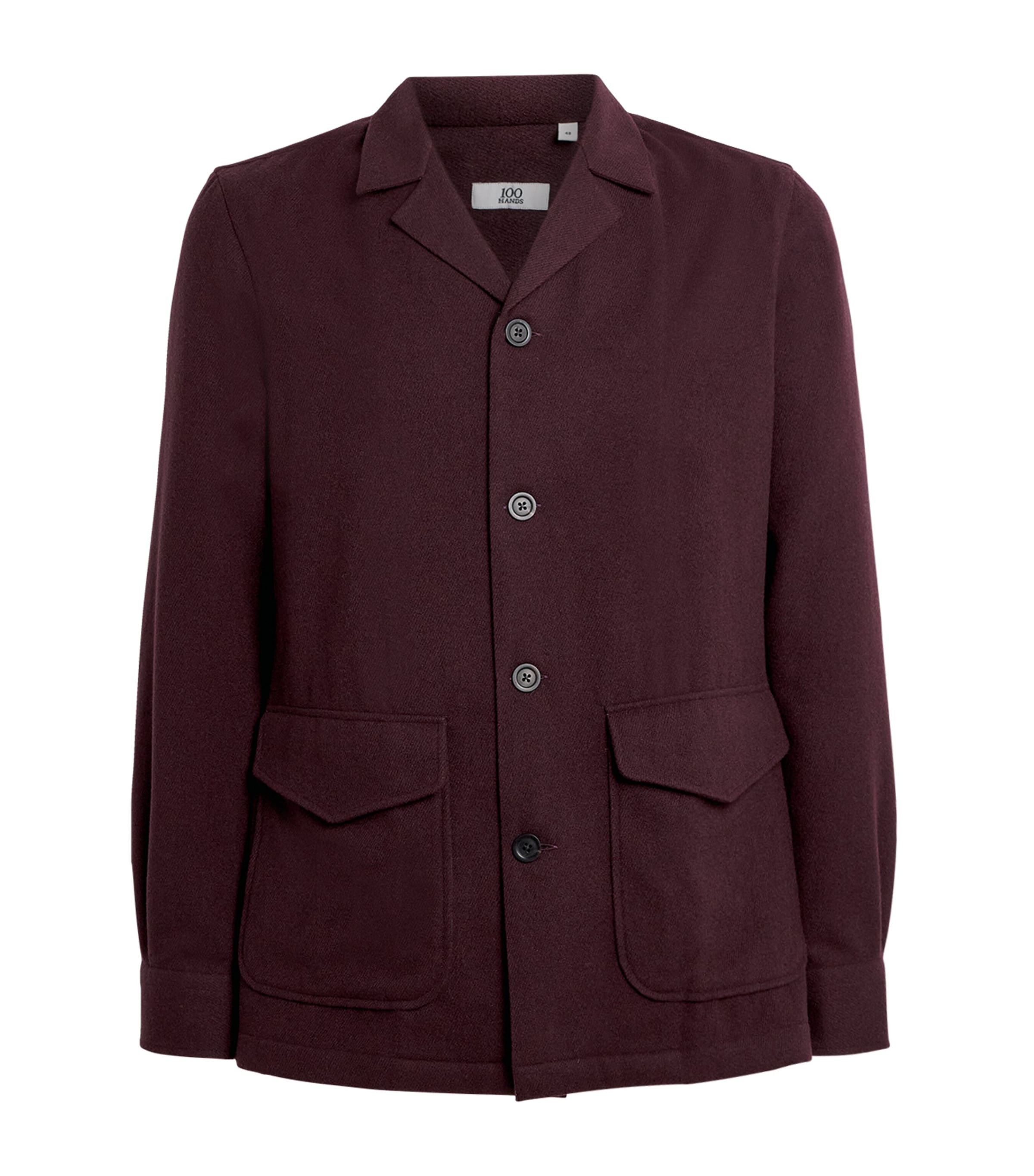 Notched-Collar Jacket DARK BURGUNDY Image 1