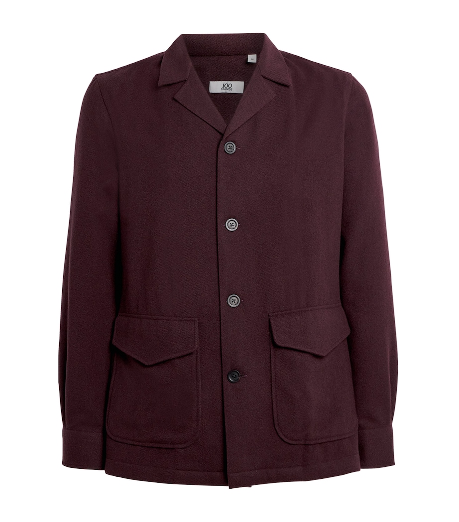 Notched-Collar Jacket DARK BURGUNDY Image 1