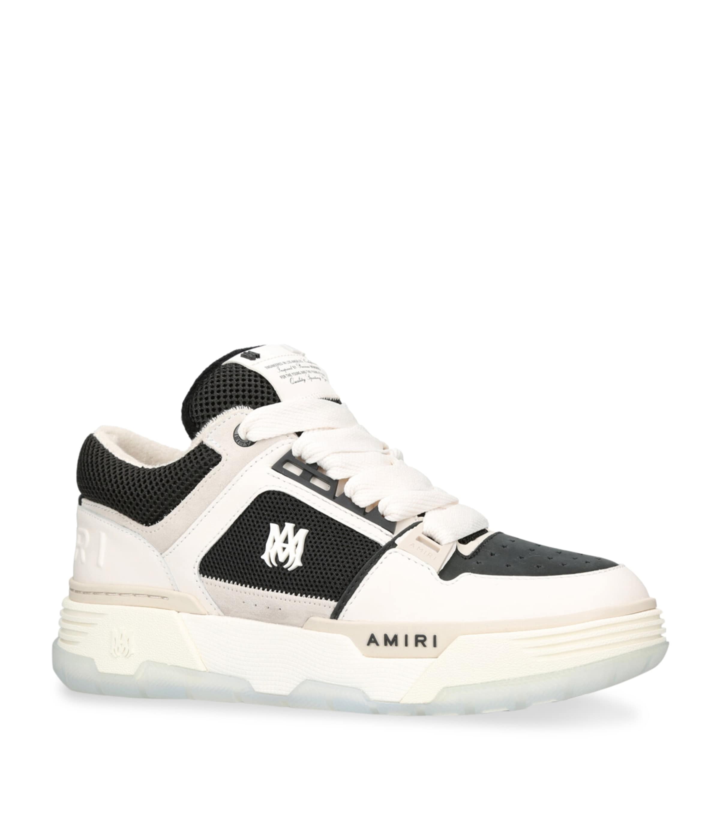 AMIRI Leather MA-1 Sneakers White/blk Image 3