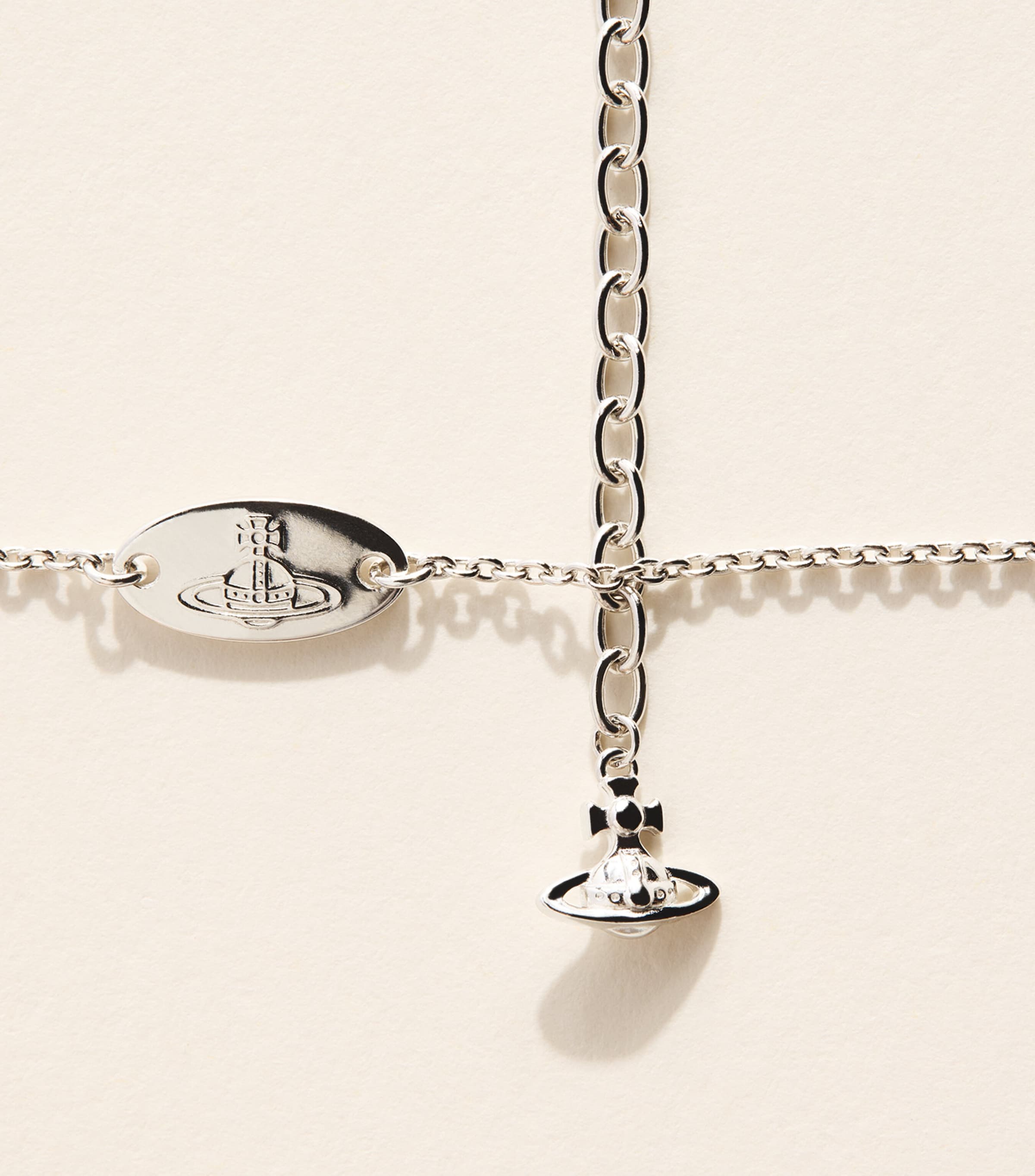 Vivienne Westwood Calliope Pendant Necklace Plat/wht Cz Image 5