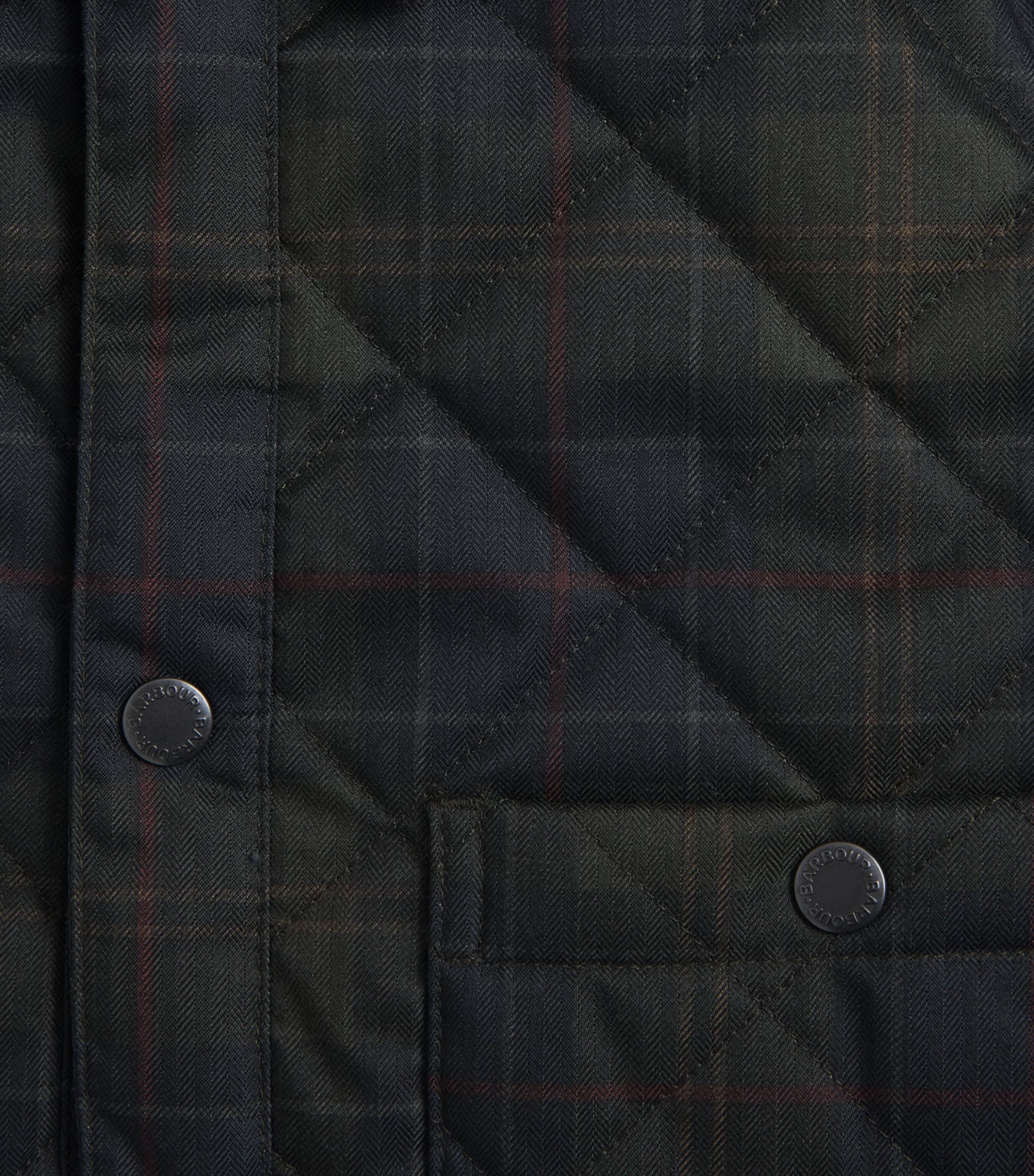 Barbour Mens Tartan Quilted Jacket Shadow Classic Image 6
