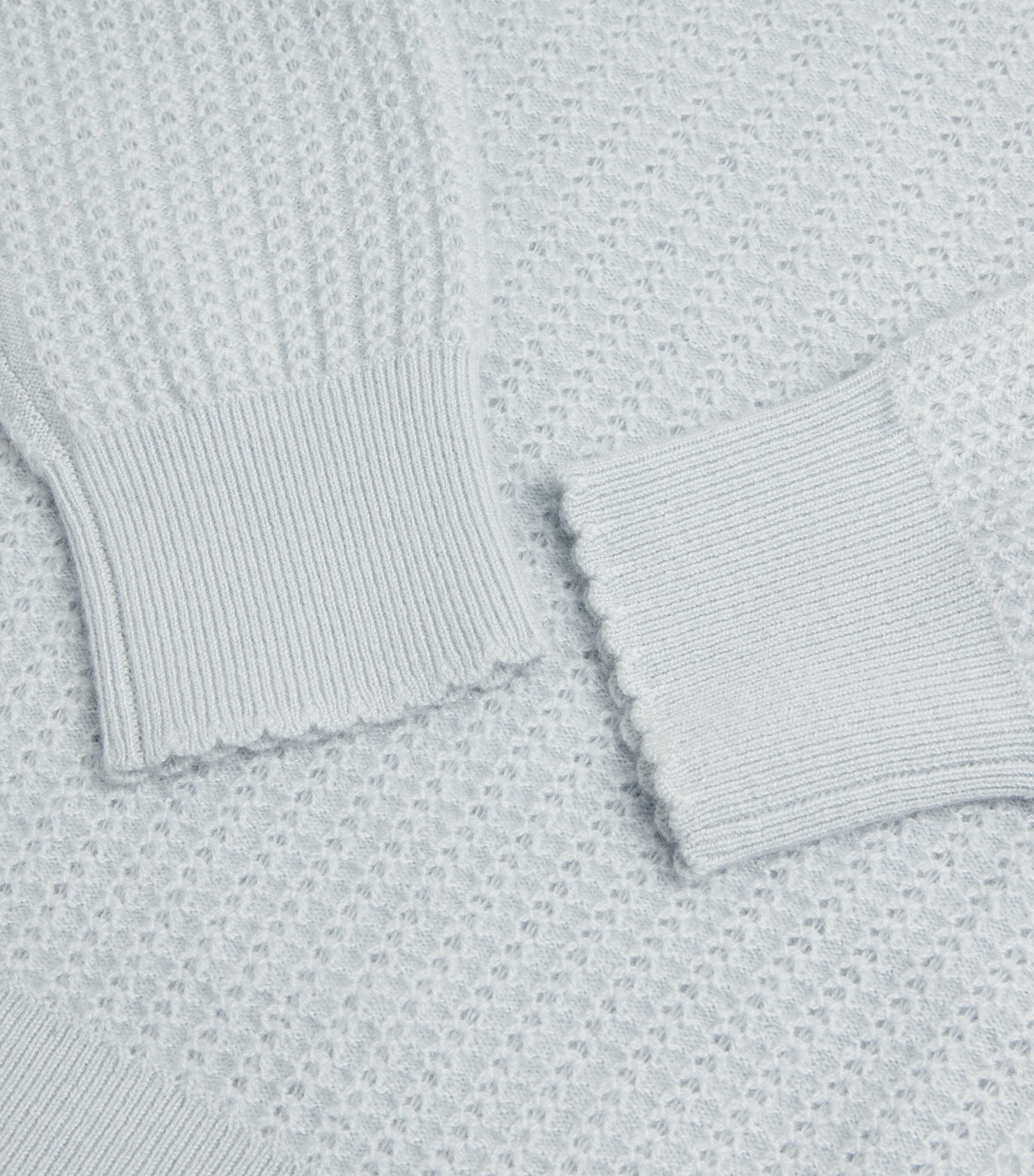 Cashmere Pointelle Sweater SKY BLUE Image 5