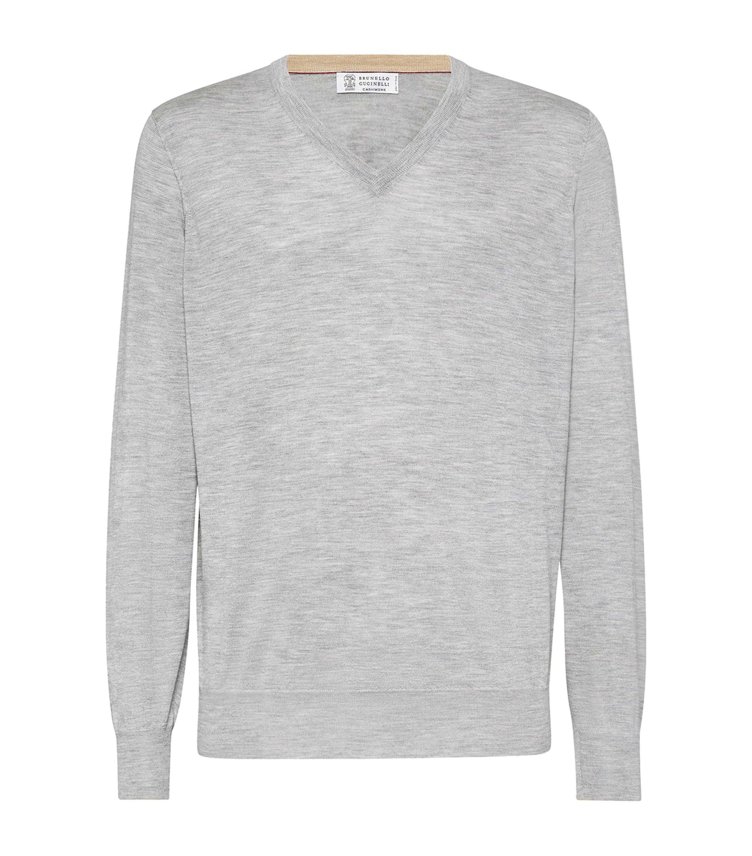 Brunello Cucinelli Cashmere And Silk Sweater In Gray