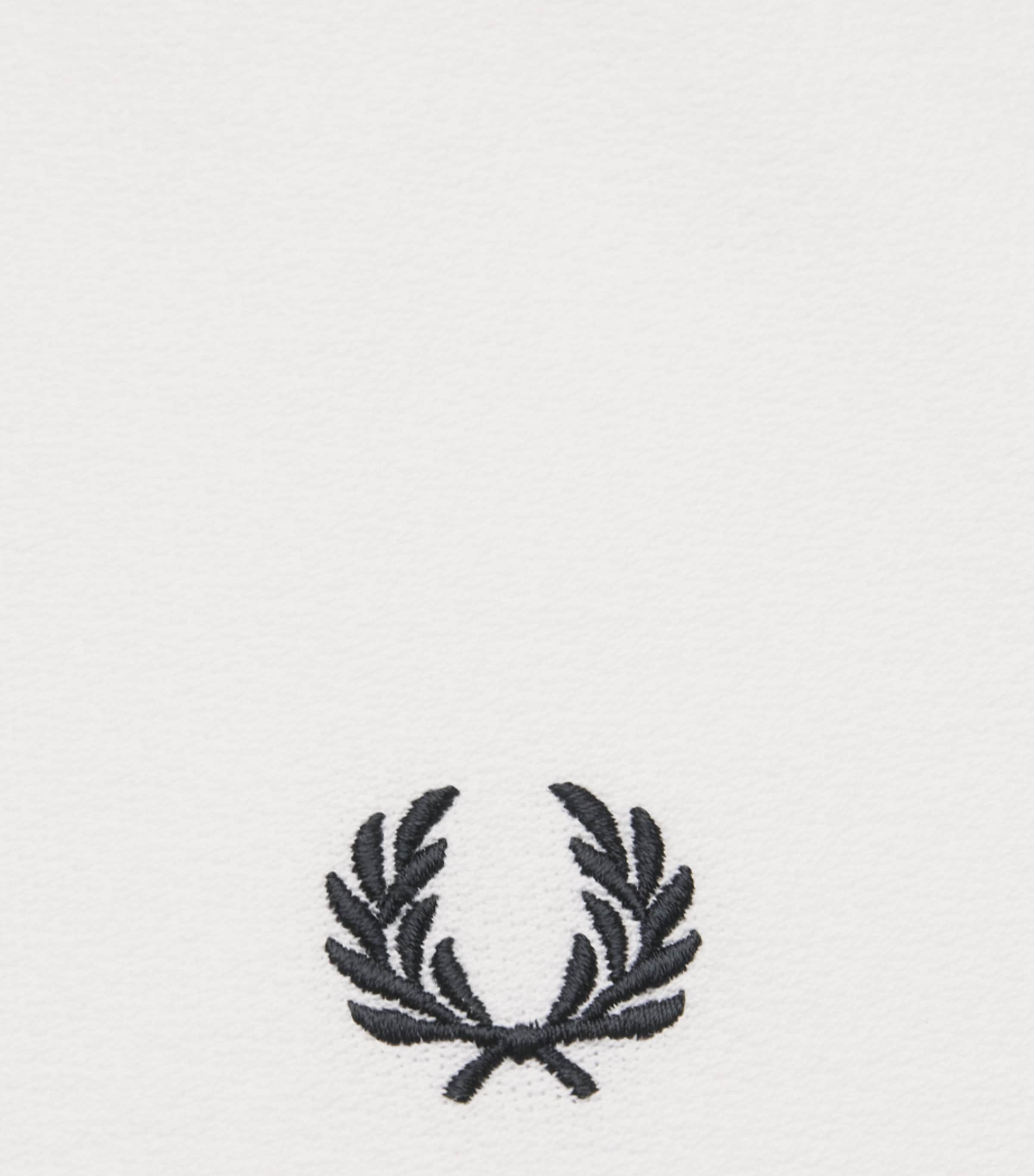 Fred Perry Mens Cotton Crepe Piqué Polo Shirt Snow White Image 6