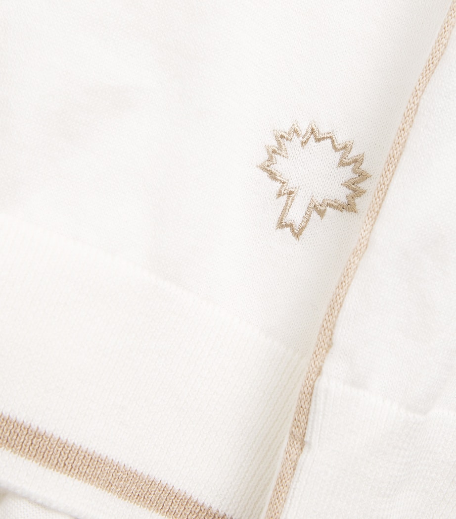 Wool Quarter-Zip Polo Shirt 80 WHITE Image 5