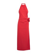 Rose Halterneck Midi Dress