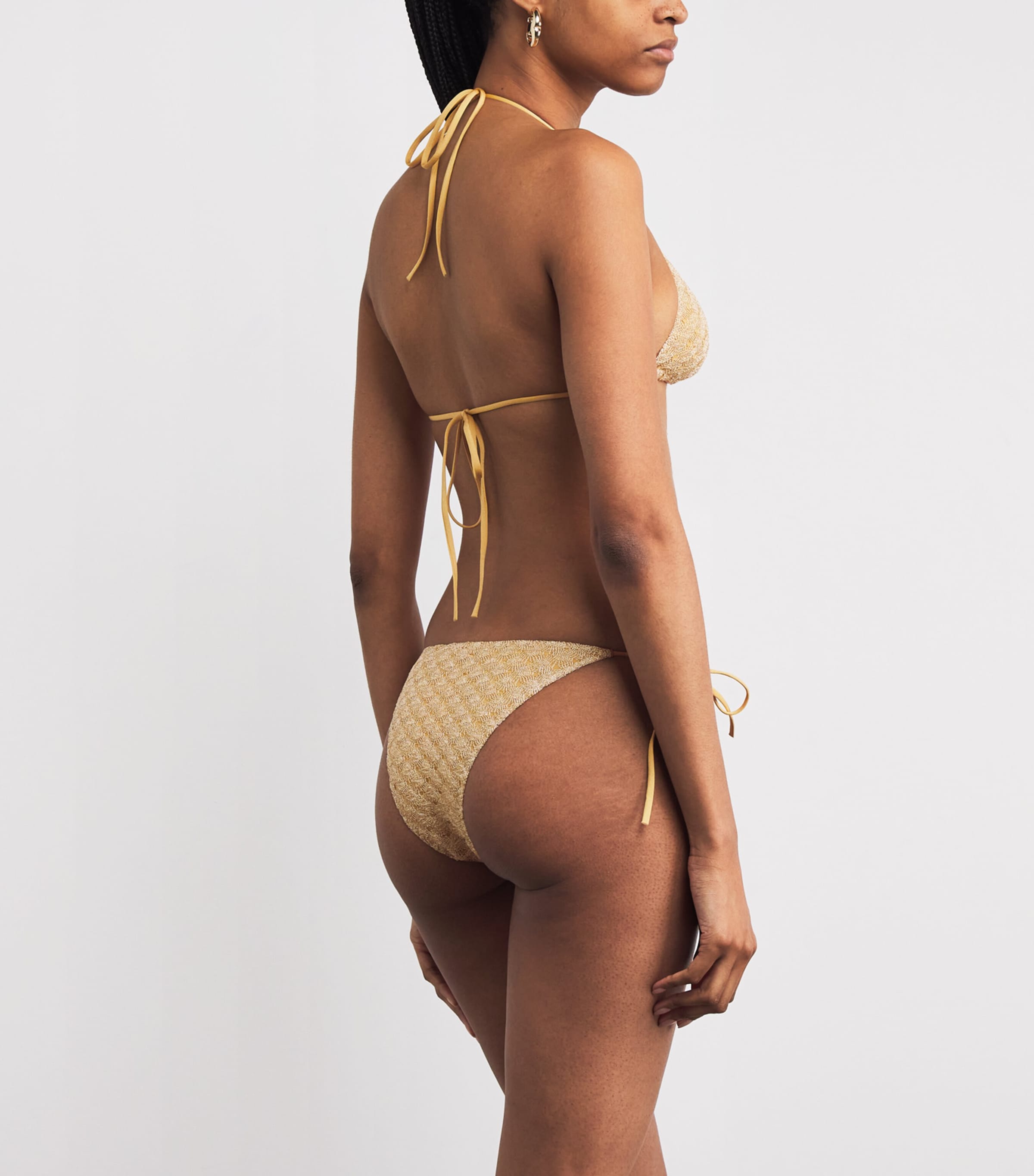 Metallic Plunge Bikini S10BYGOLD Image 3