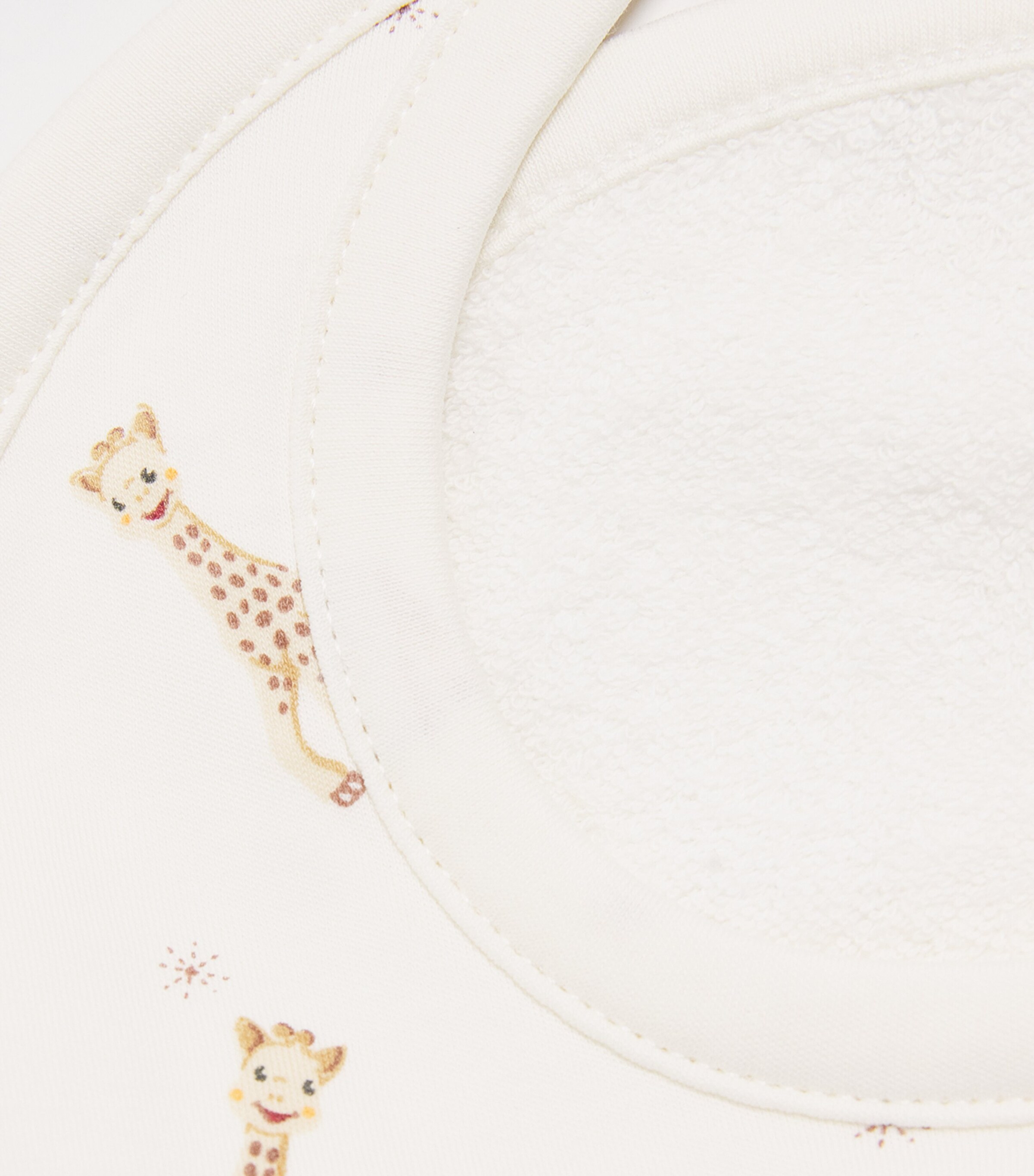 Kissy Kissy Pima Cotton Giraffe Bib Ecru Image 3