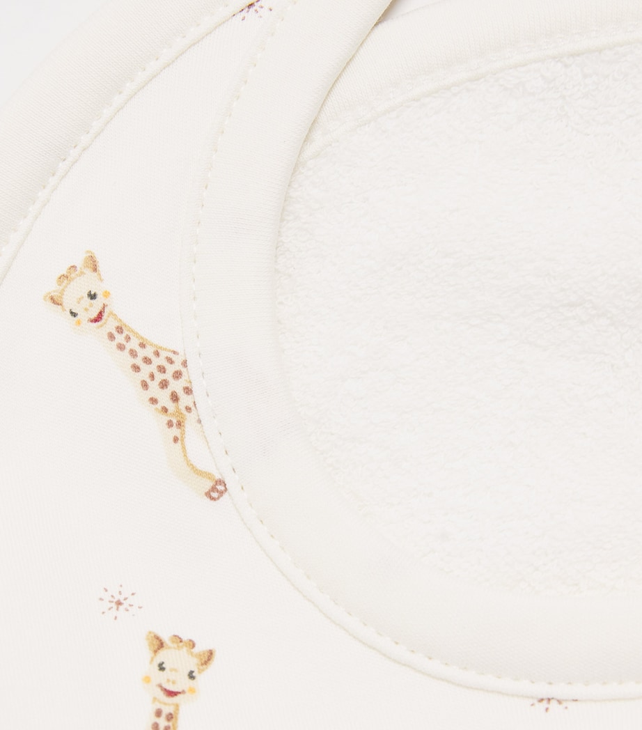 Kissy Kissy Pima Cotton Giraffe Bib Ecru Image 3