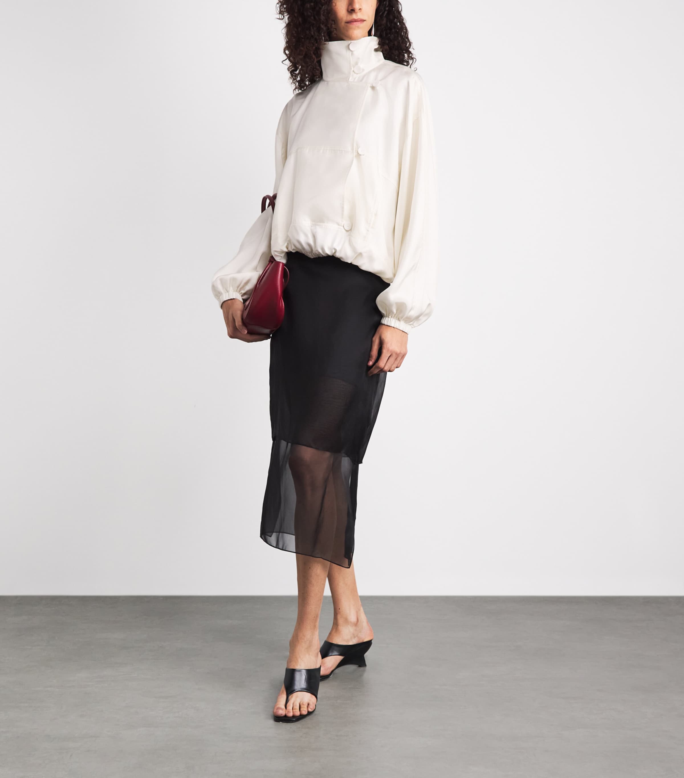 Rohe Silk Blouson Jacket In Neutral