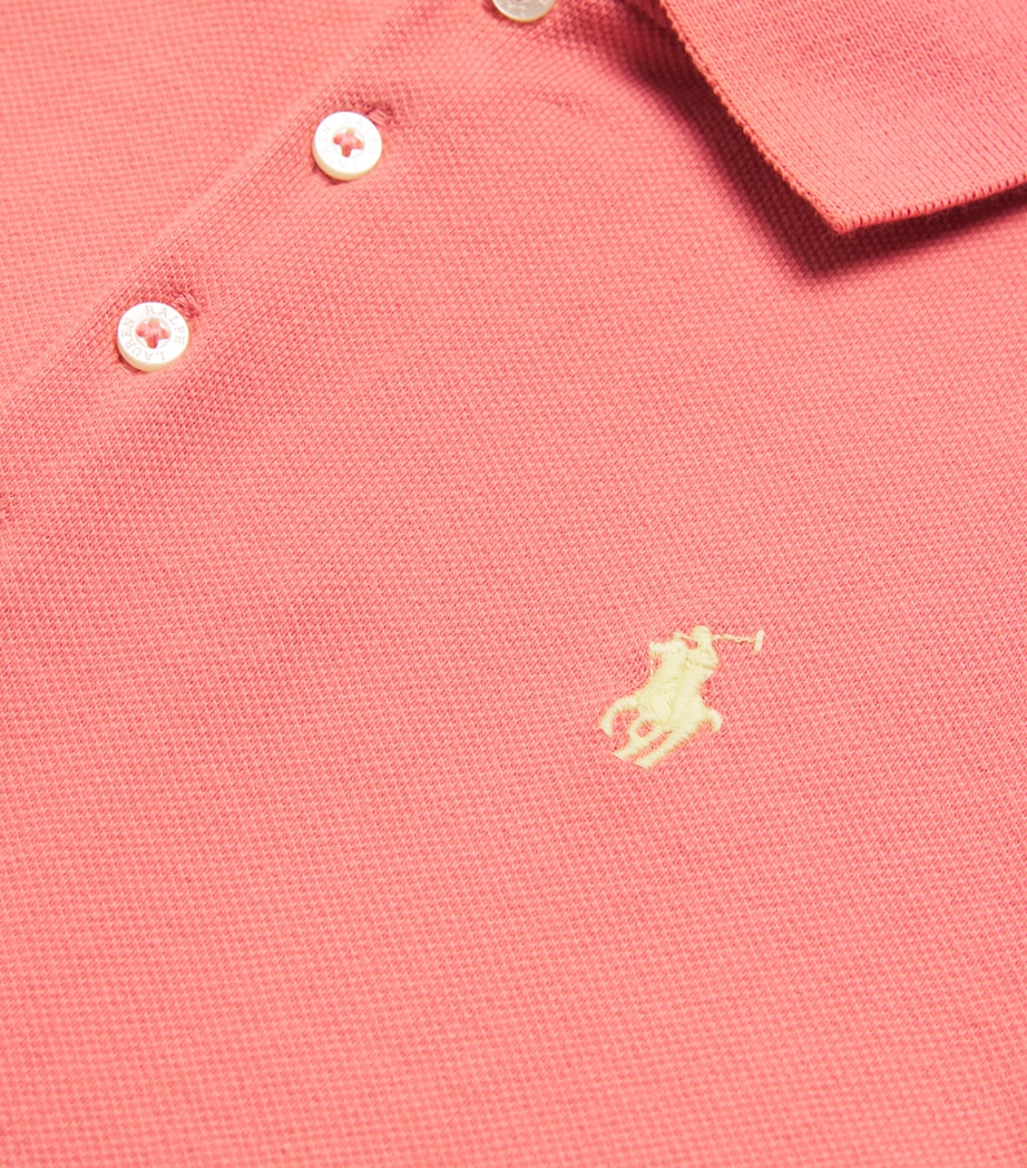Cotton Polo Pony Polo Shirt (7-14 Years) PINK Image 3