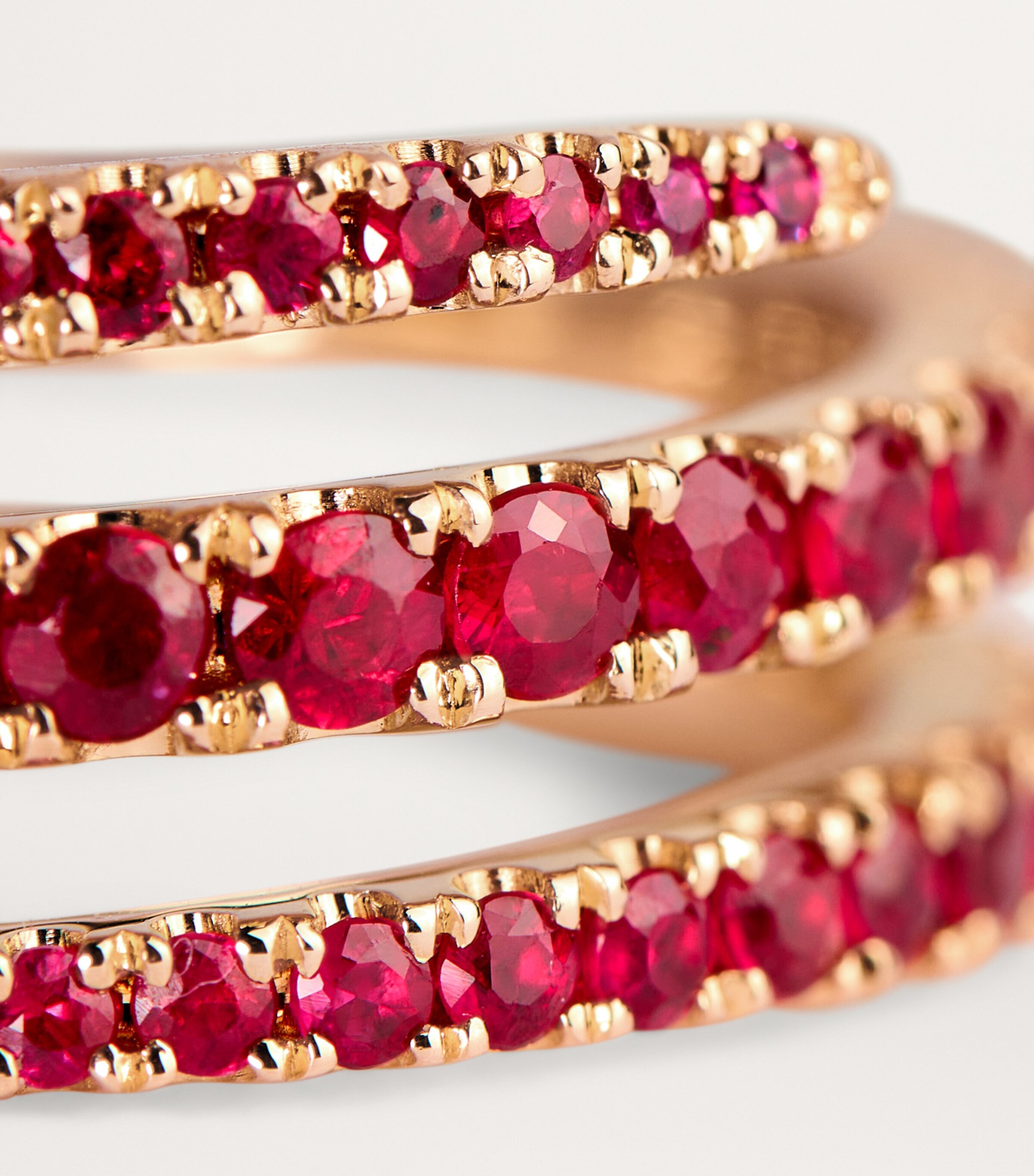 Rose Gold and Ruby Coil Ring ROSE GOLD Image 6