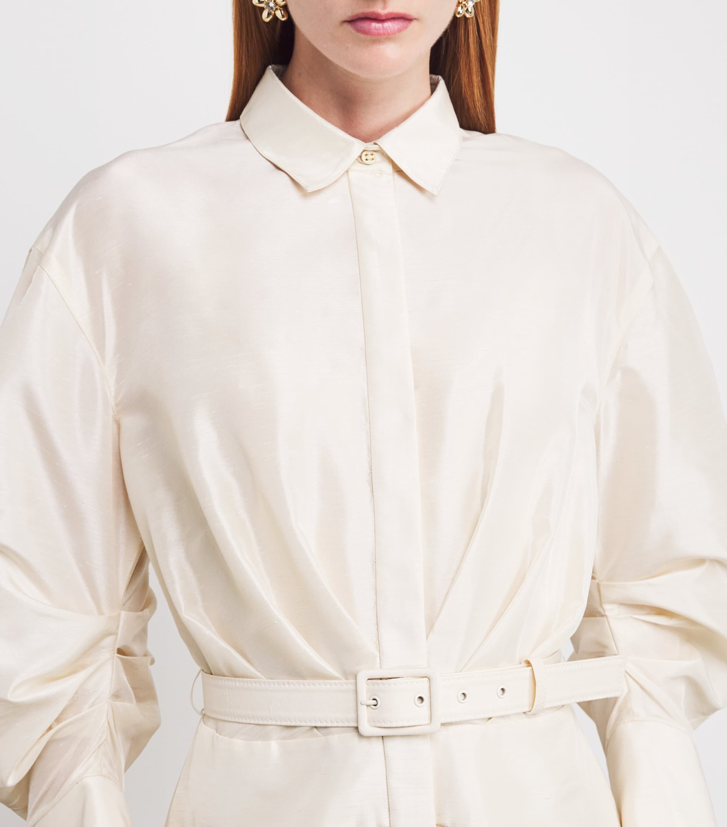 Rebecca Vallance Taffeta Maple Midi Shirt Dress | Harrods UK