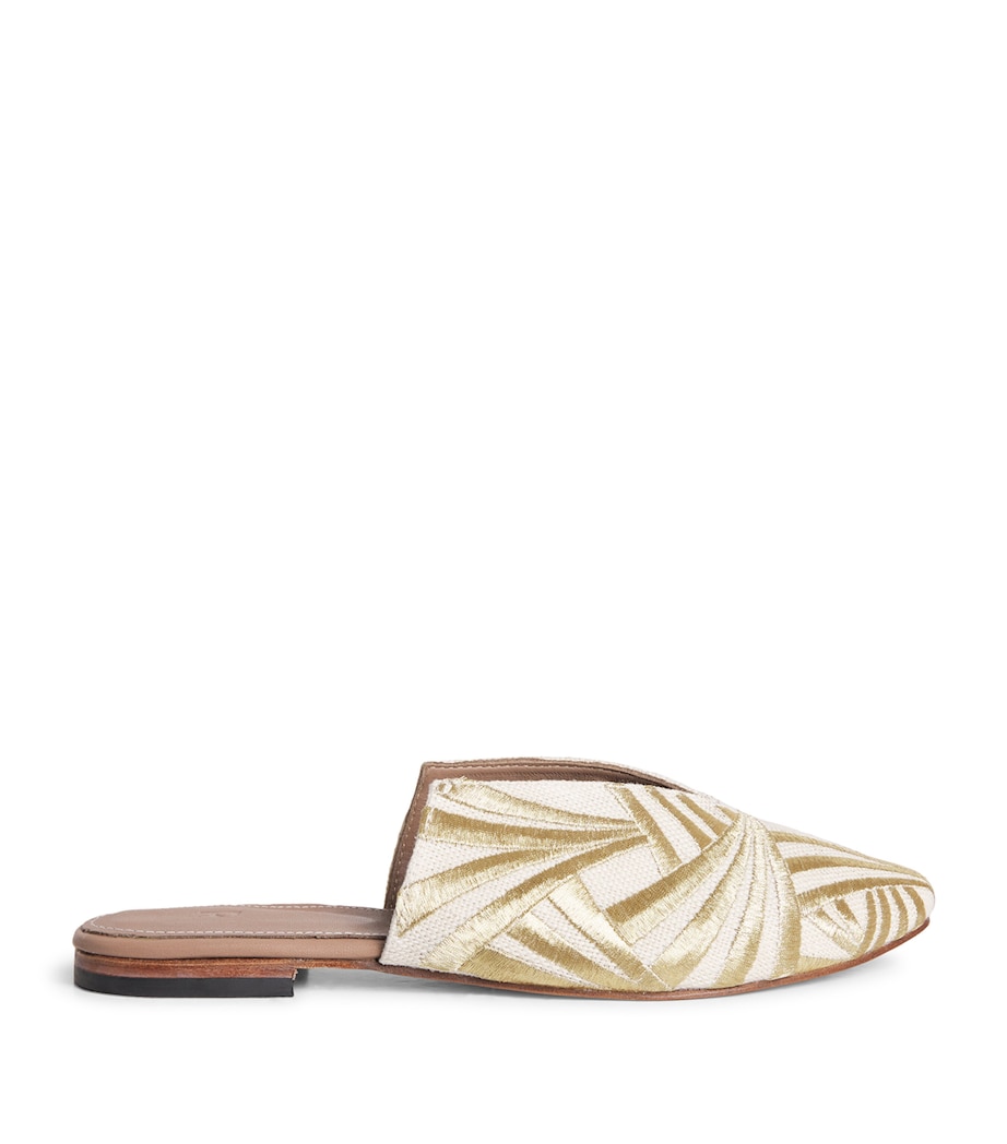 Linen Mules BEIGE/GOLD Image 1