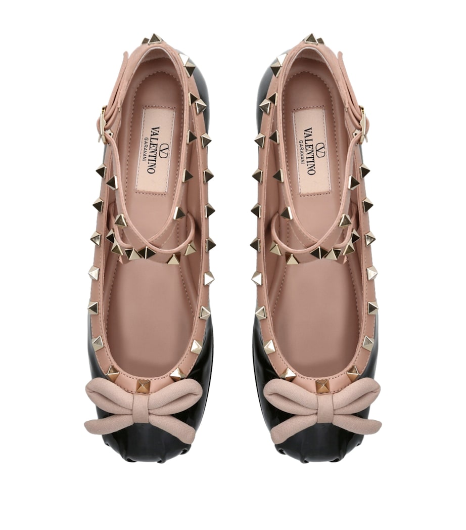 Valentino Garavani Rockstud Ballet Flats Blk/beige Image 4