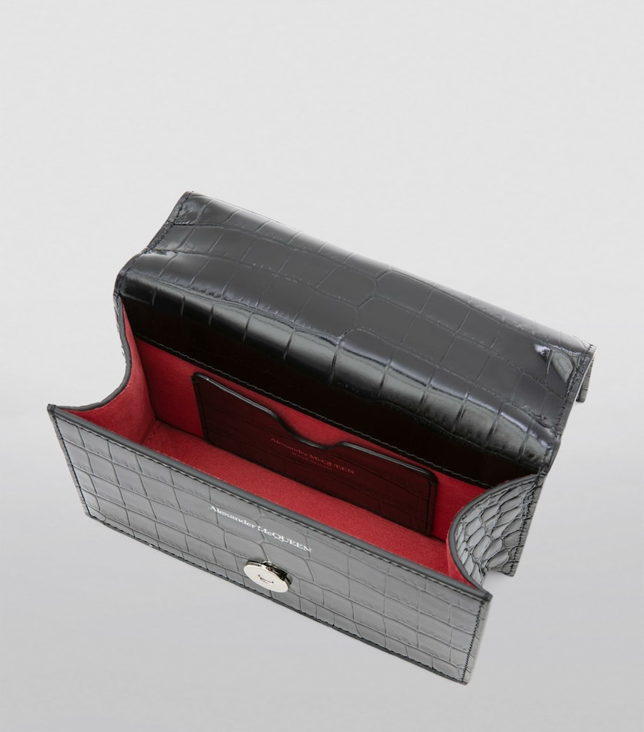 Leather Croc-Embossed Satchel 1001 Image 4