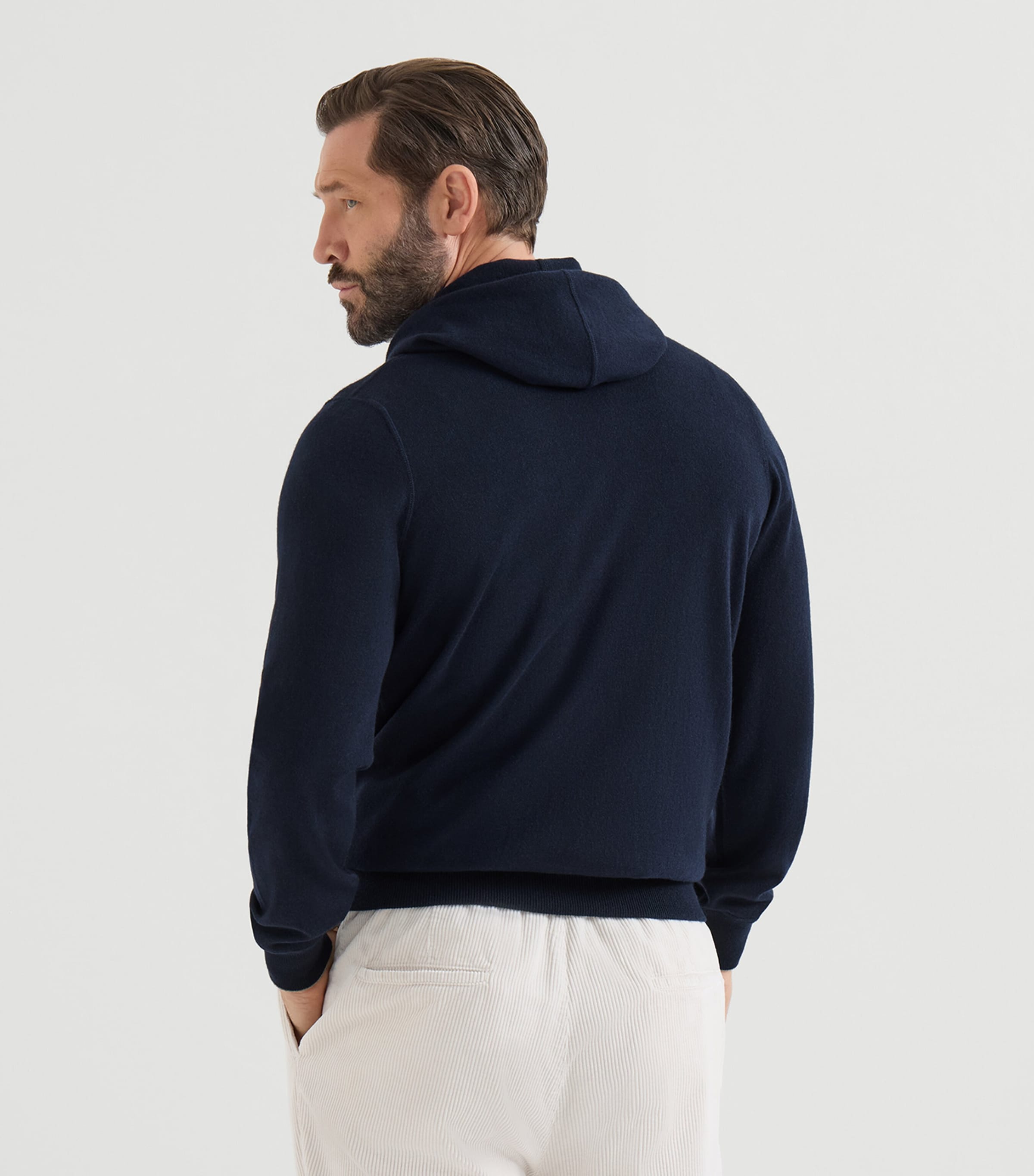 Brunello Cucinelli Mens Cashmere Hooded Cardigan Image 5