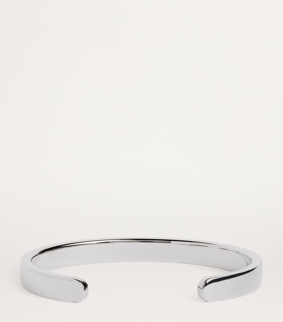 Logo-Engraved Bangle SILVER - BLACK Image 3