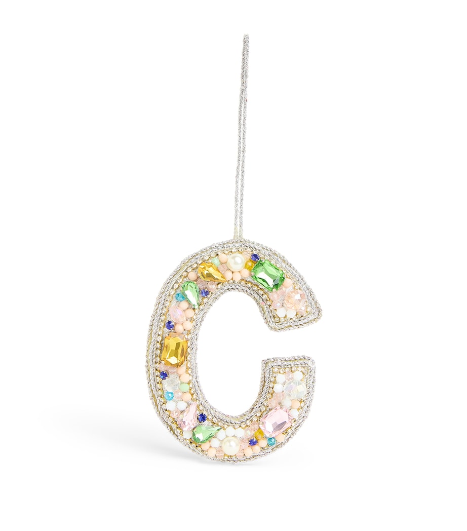 Embellished Alphabet Tree Decoration MULTI, SILVER Image 1