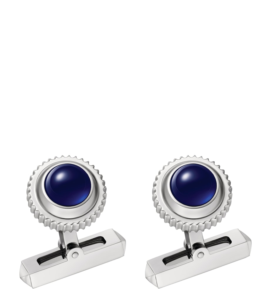 Palladium-Plated Pasha de Cartier Cufflinks STEEL Image 1