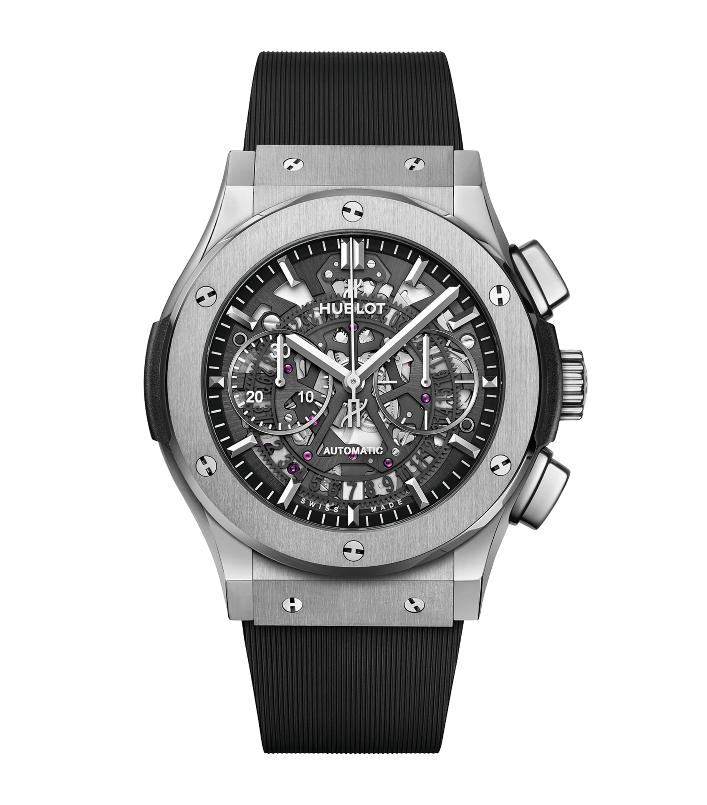 Hublot Ceramic Classic Fusion Aerofusion Chronograph Watch In Black