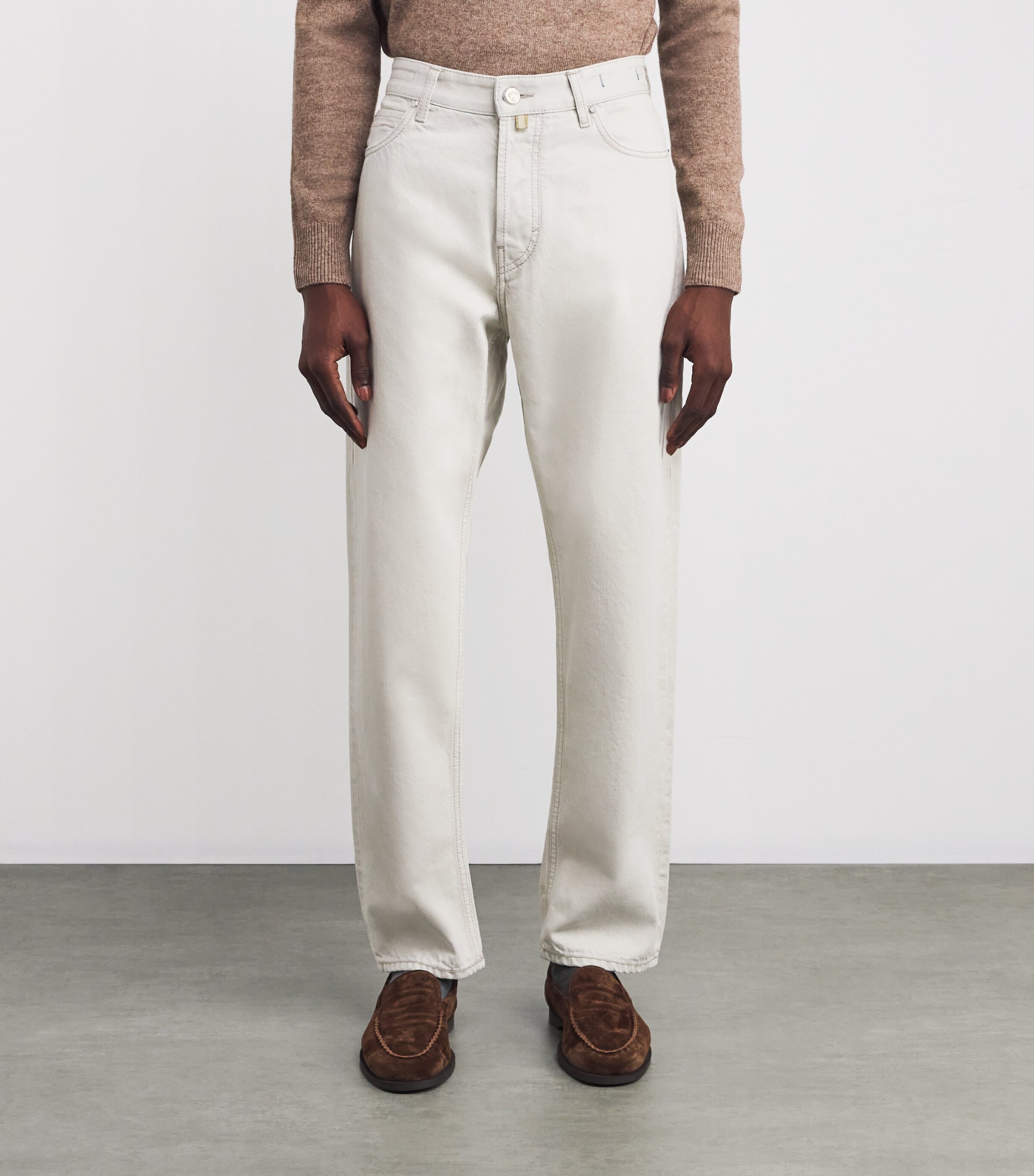 JACOB COHËN Mens Limited Edition Pony Hair-Patch Sean Relaxed Jeans Image 3