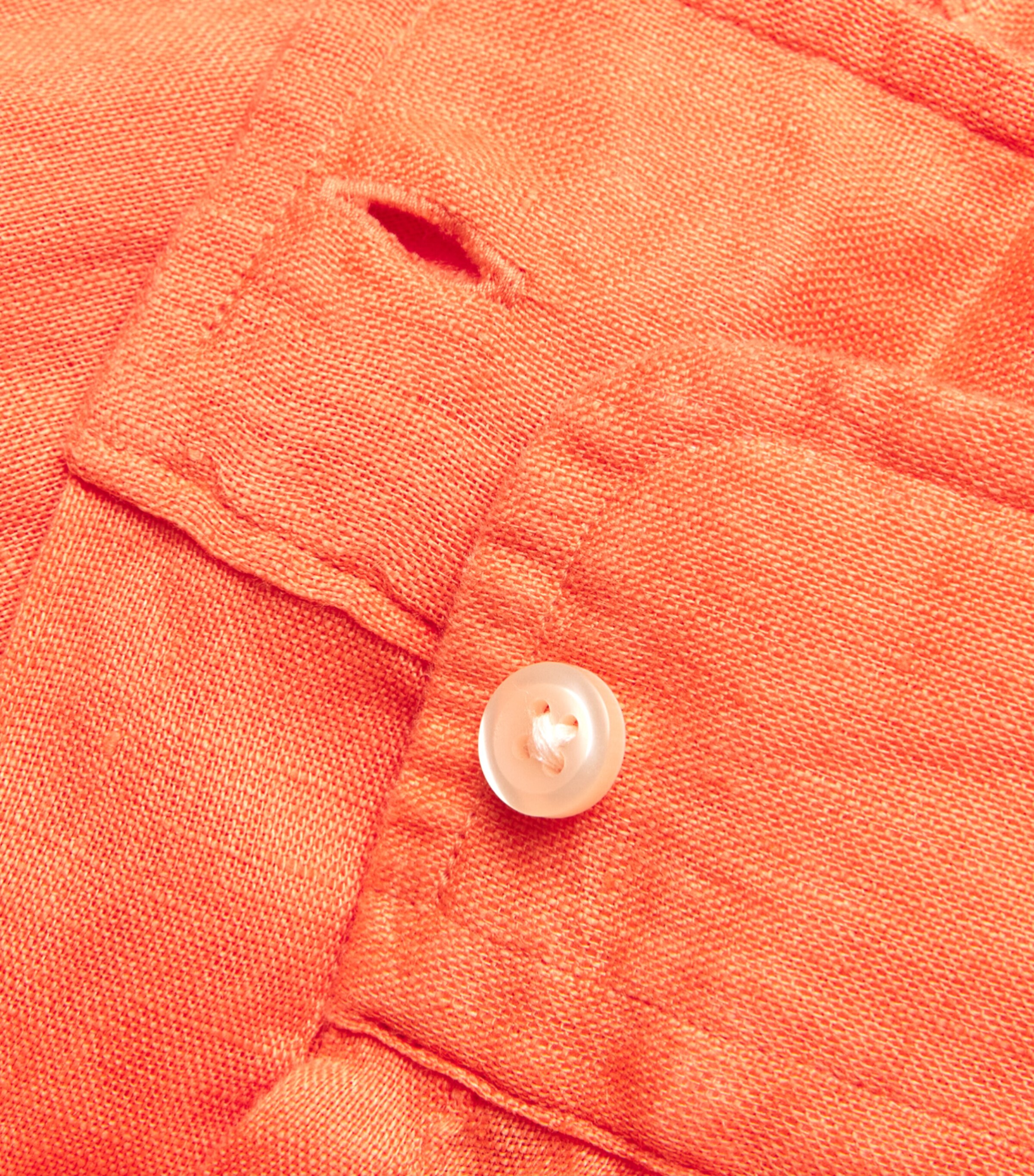 Polo Ralph Lauren Mens Linen Custom-Fit Polo Pony Shirt Pompano Orange Image 6