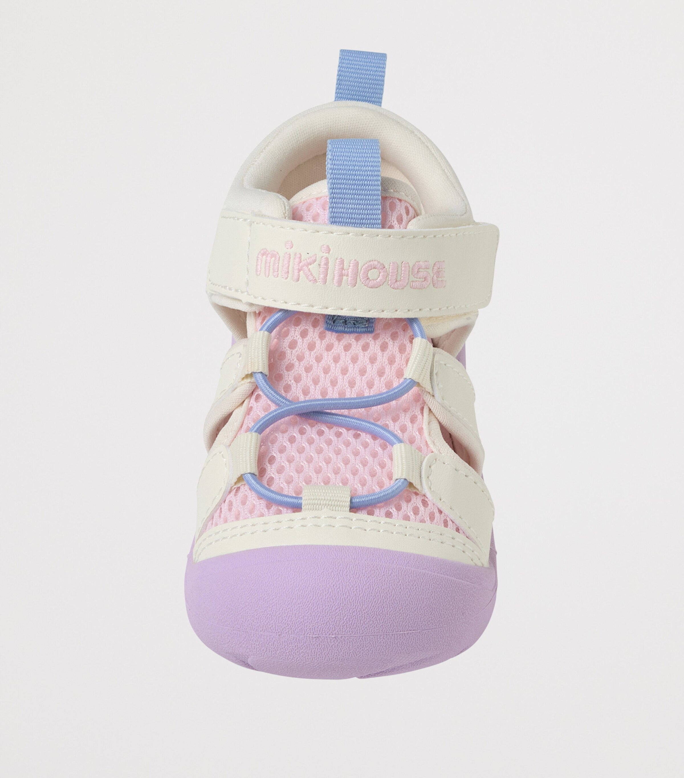 Miki House Mesh-Panel Velcro Sandals Image 3