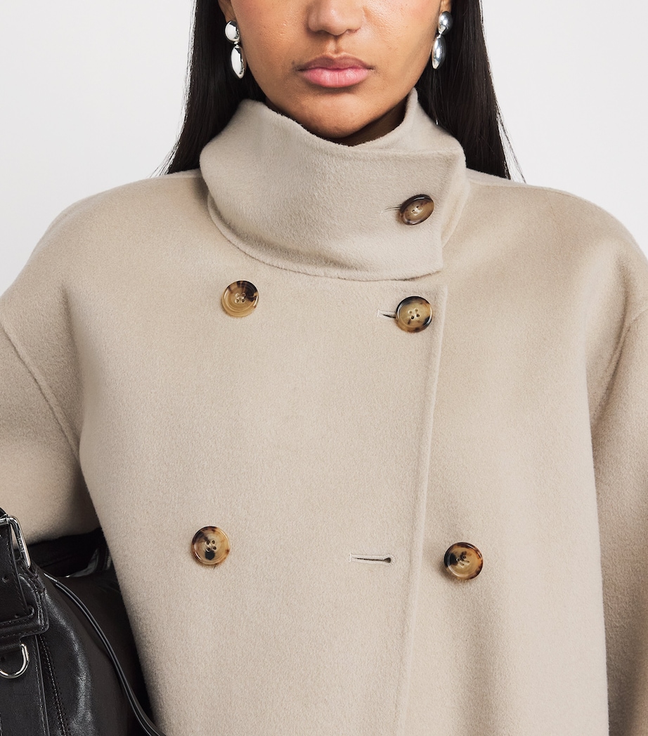 Stylein Womens Wool Tove Trench Coat Oyster Image 3