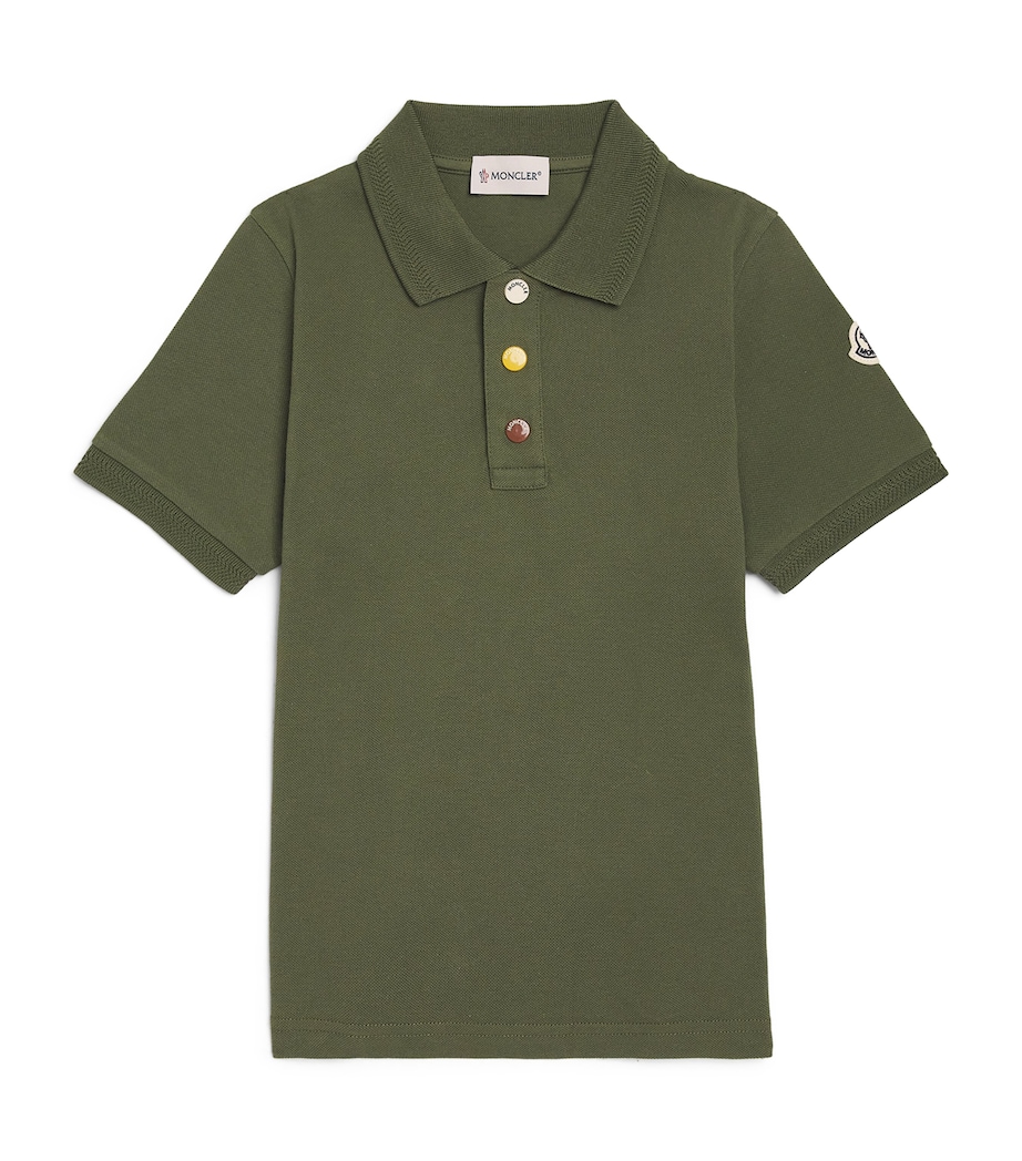 Moncler Enfant Cotton Piquet Polo Shirt (8-10 Years) Image 1