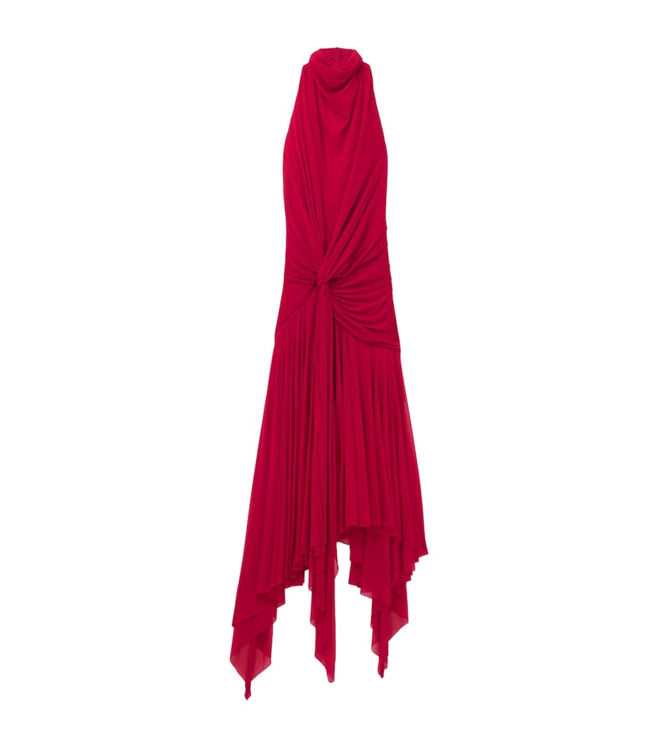 McQueen Womens Asymmetric Draped Maxi Dress Image 1