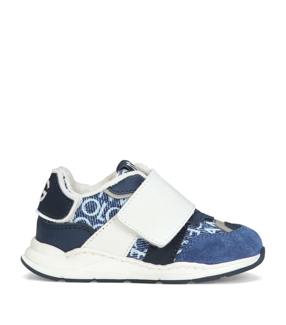 Dolce&Gabbana Kids Patchwork Denim Velcro Sneakers Hbxcc Dg Azzurro F.d Image 1