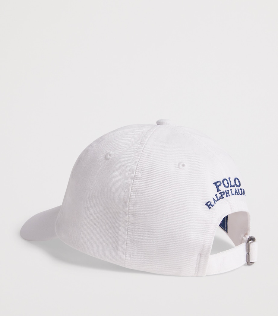Ralph Lauren Kids x Wimbledon Cotton Logo Cap White Image 2