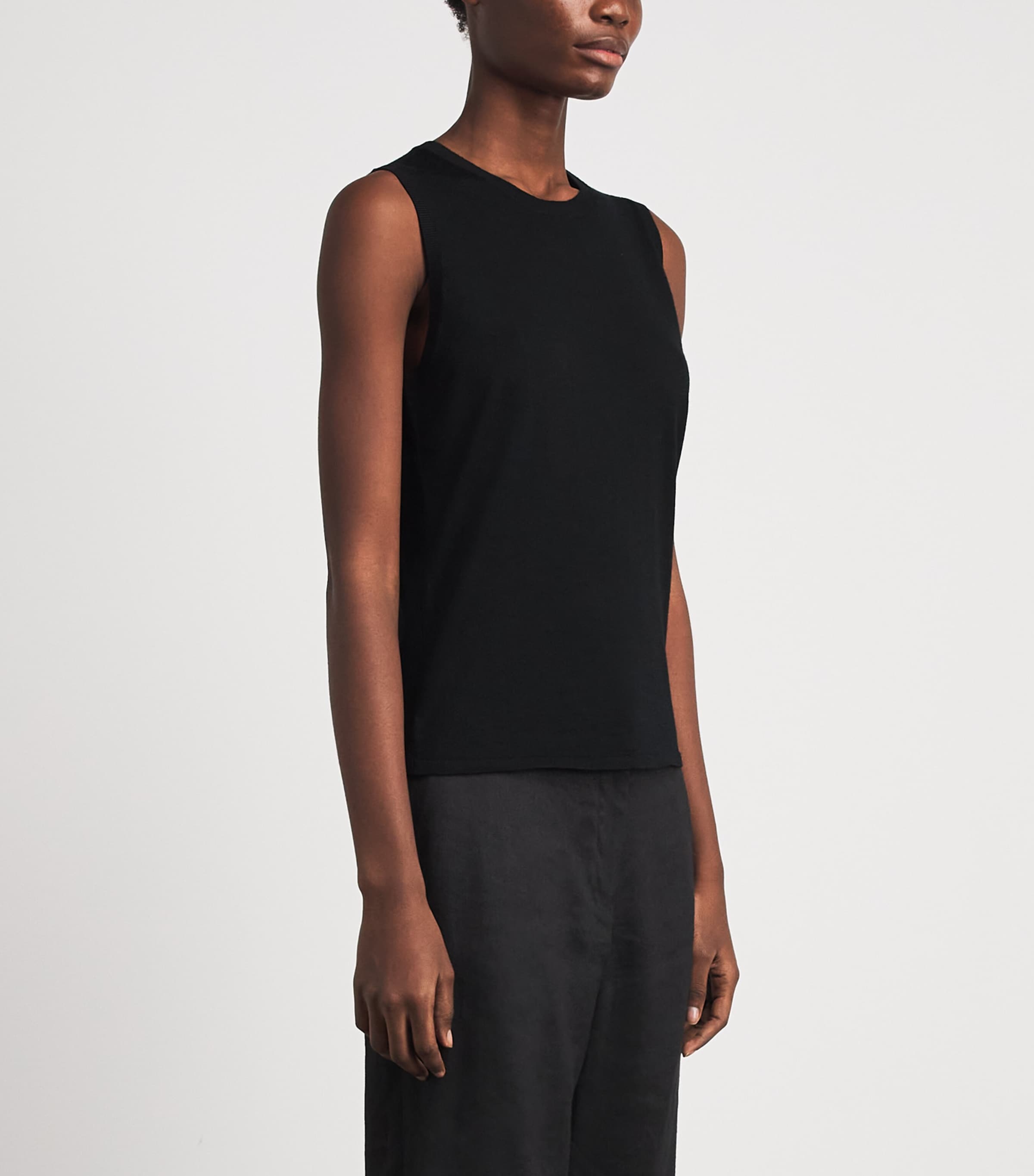 Theory Womens Wool Tank Top Black Image 4