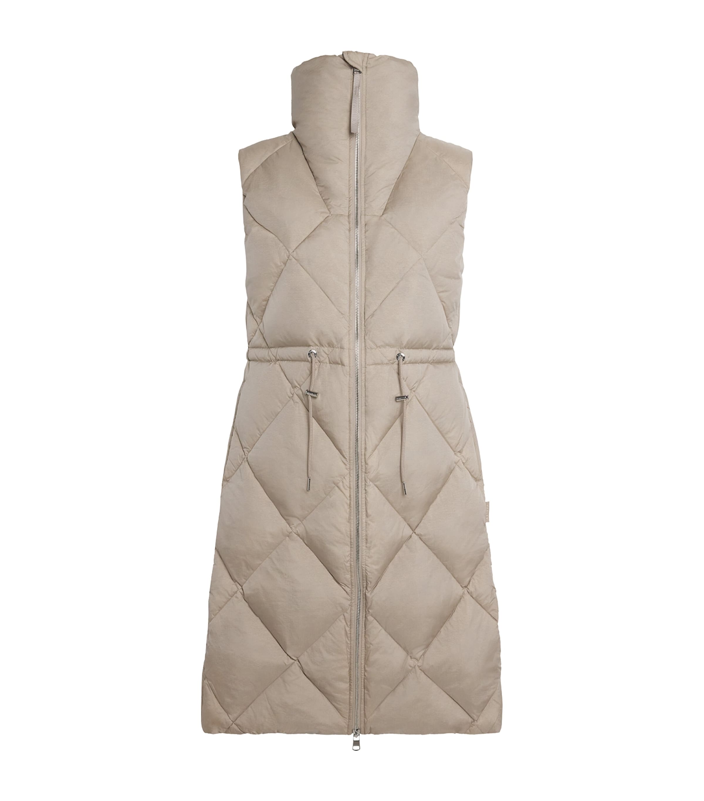 Varley Down Navine Longline Gilet In Neutral