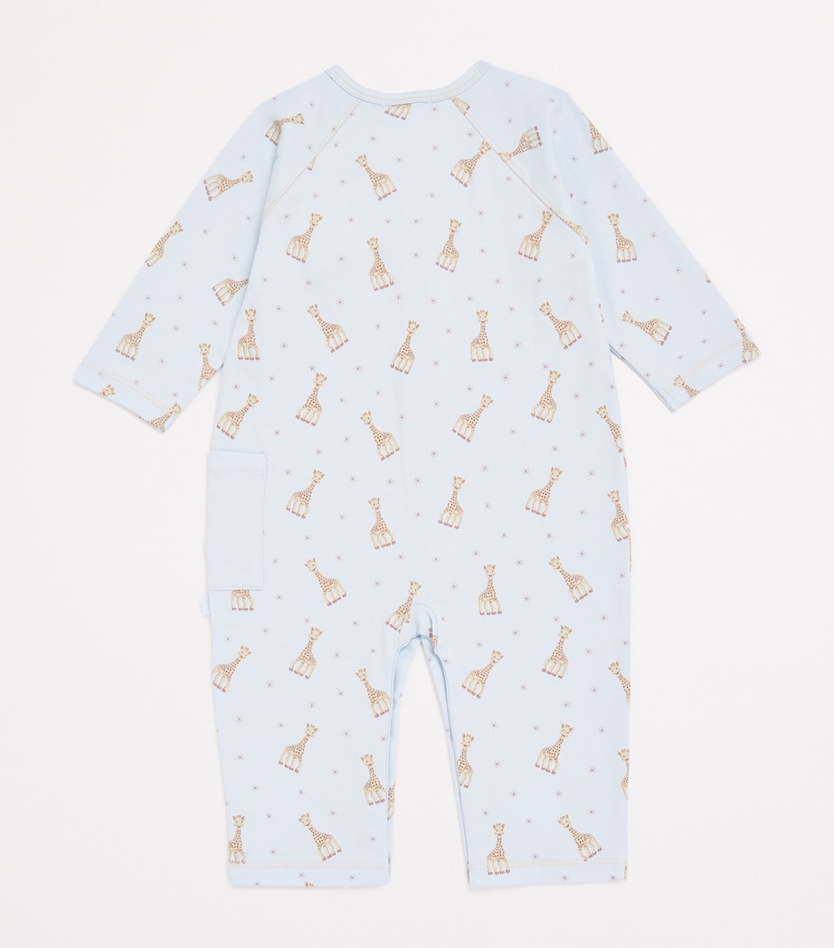 Pima Cotton Giraffe Playsuit (0-18 Months) K480 LT BLUE Image 2