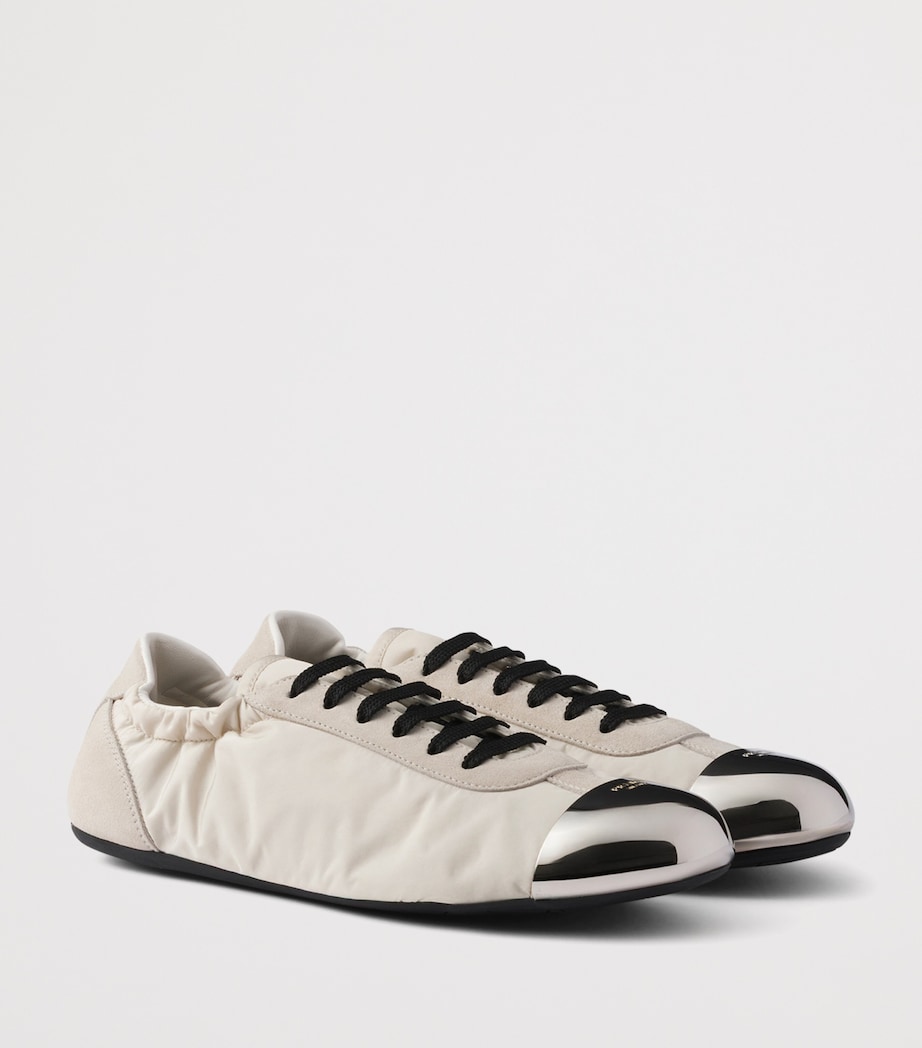 Suede and Re-Nylon Collapse Sneakers F0304 Image 2