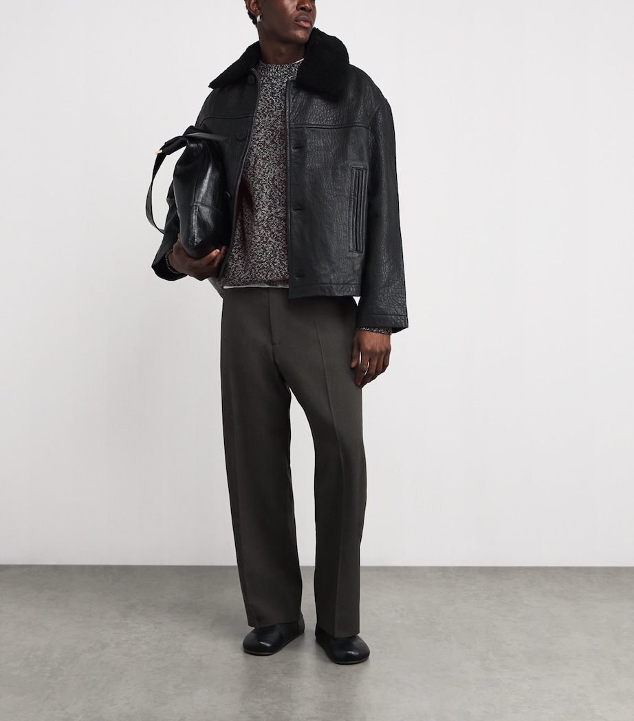 Lambswool Hemyl Sweater NAVY MOULINE Image 2