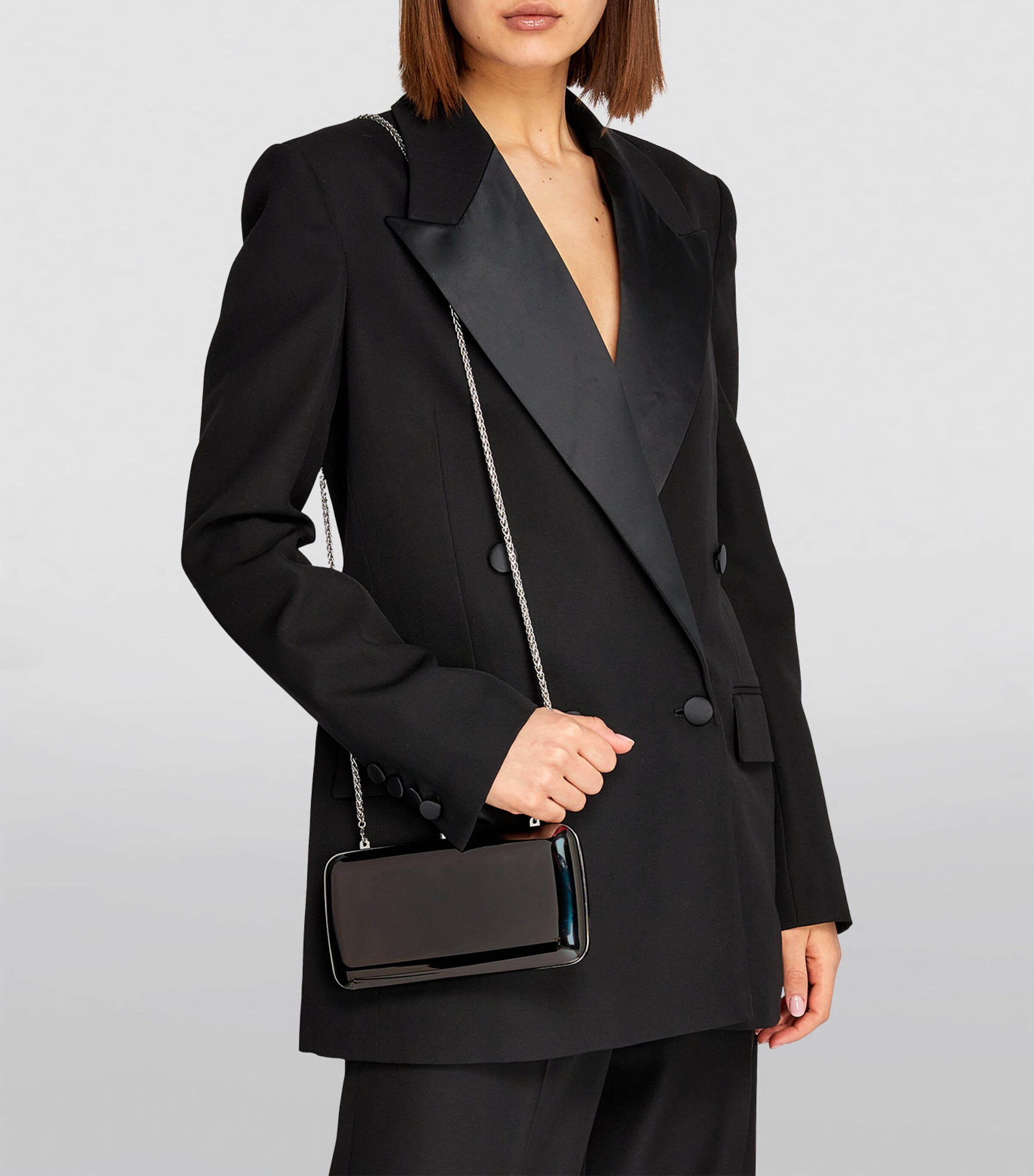 Finley Mirrored Clutch Bag MRD BLCK CHRME Image 5