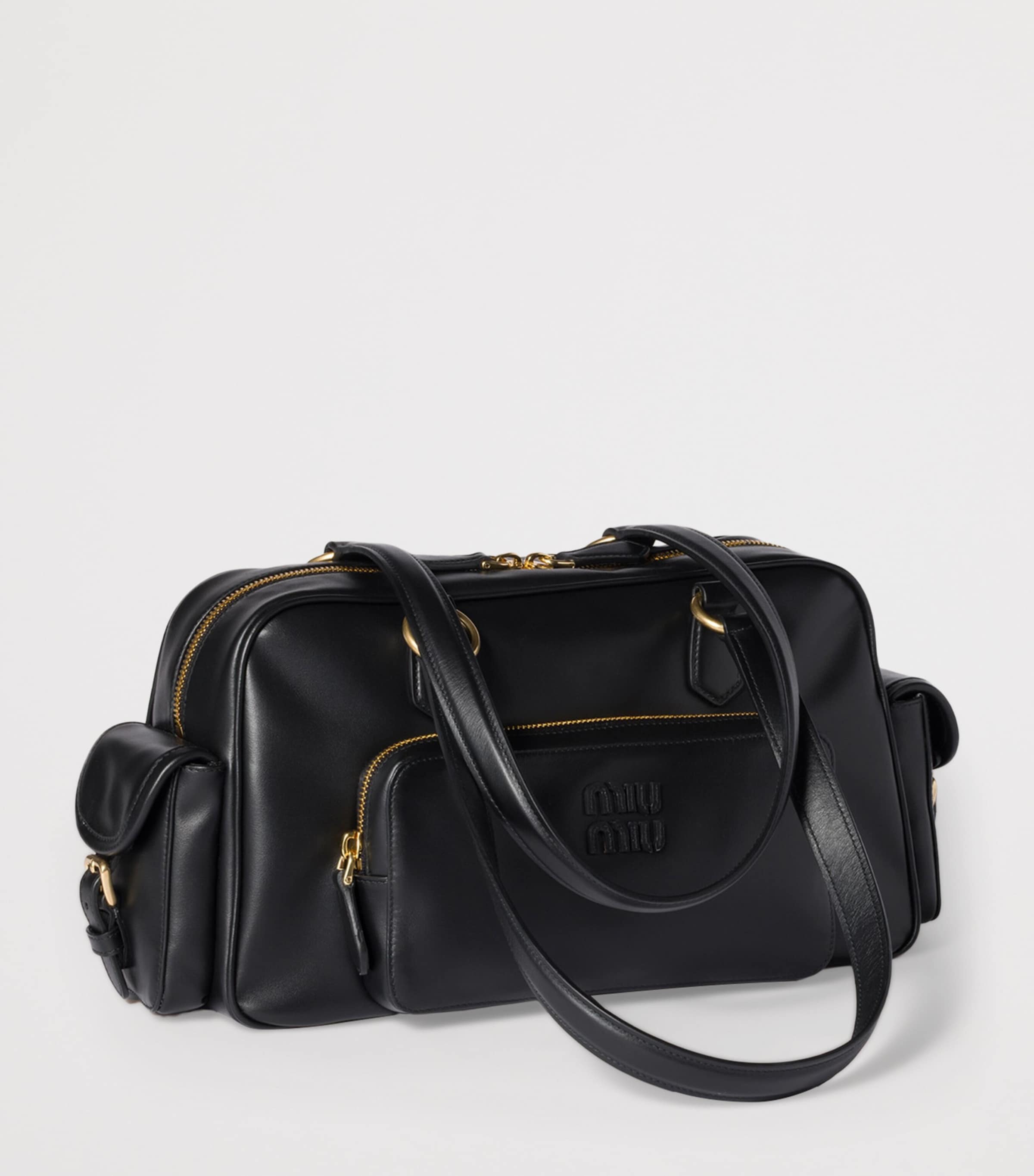Nappa Leather Pocket Top-Handle Bag F0002 Image 2
