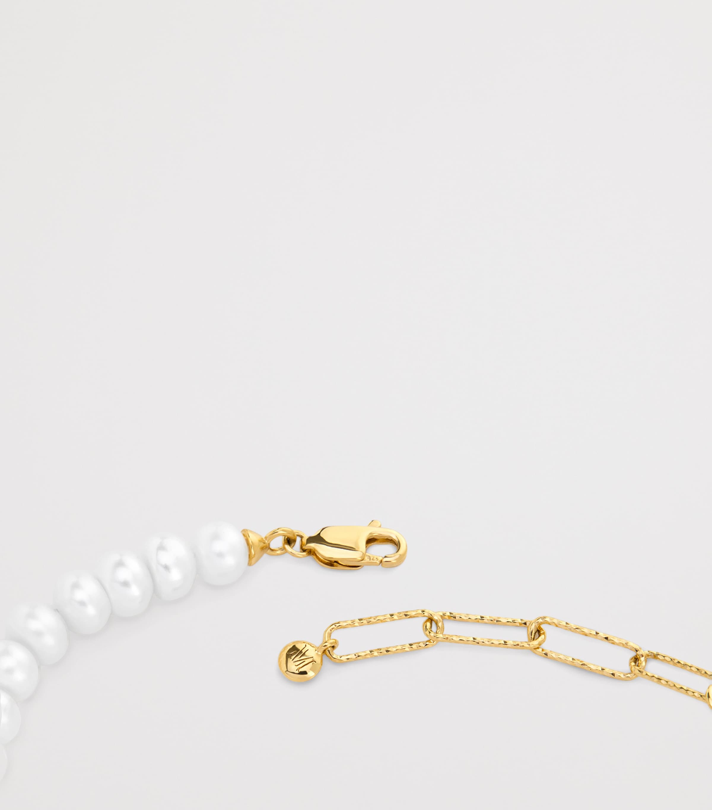Monica Vinader Gold Vermeil and Pearl Nomade Bracelet Gold Vermeil Image 2