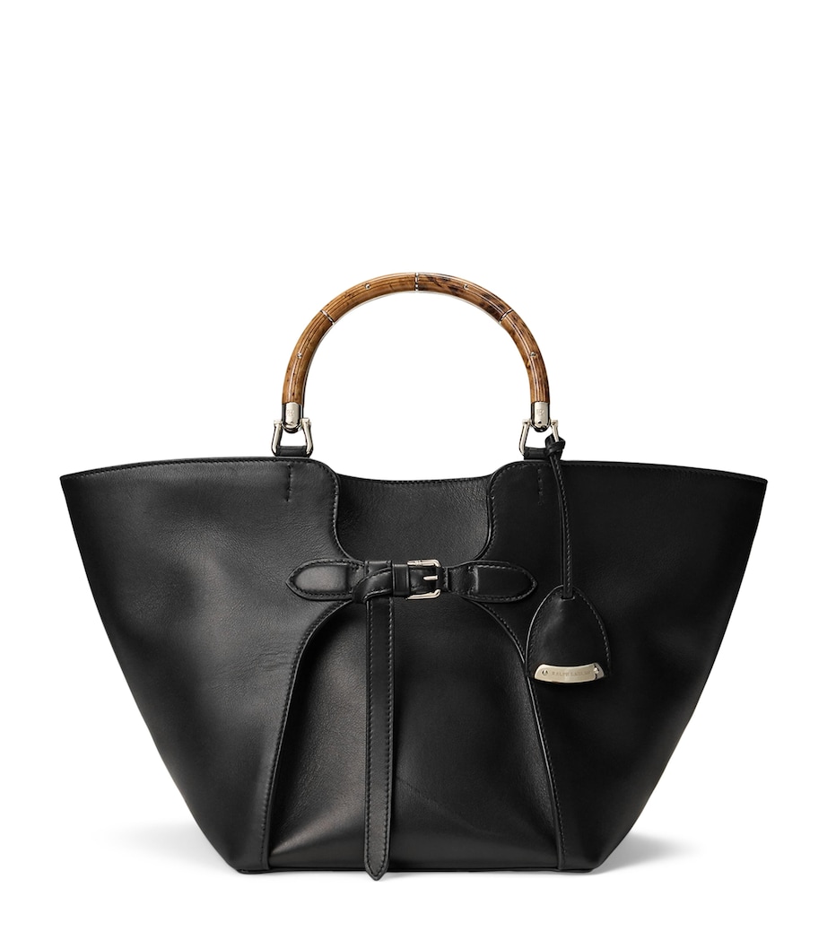 Leather Ralph Tote Bag BLACK Image 1