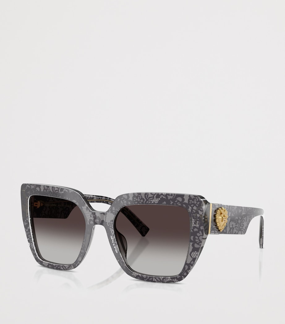 Dolce&Gabbana Lace Print Square Sunglasses Grey Image 2
